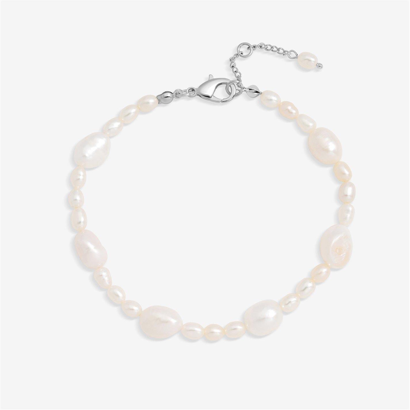 Jon Richard Women's Plated Real Freshwater Pearl Bracelet Gold