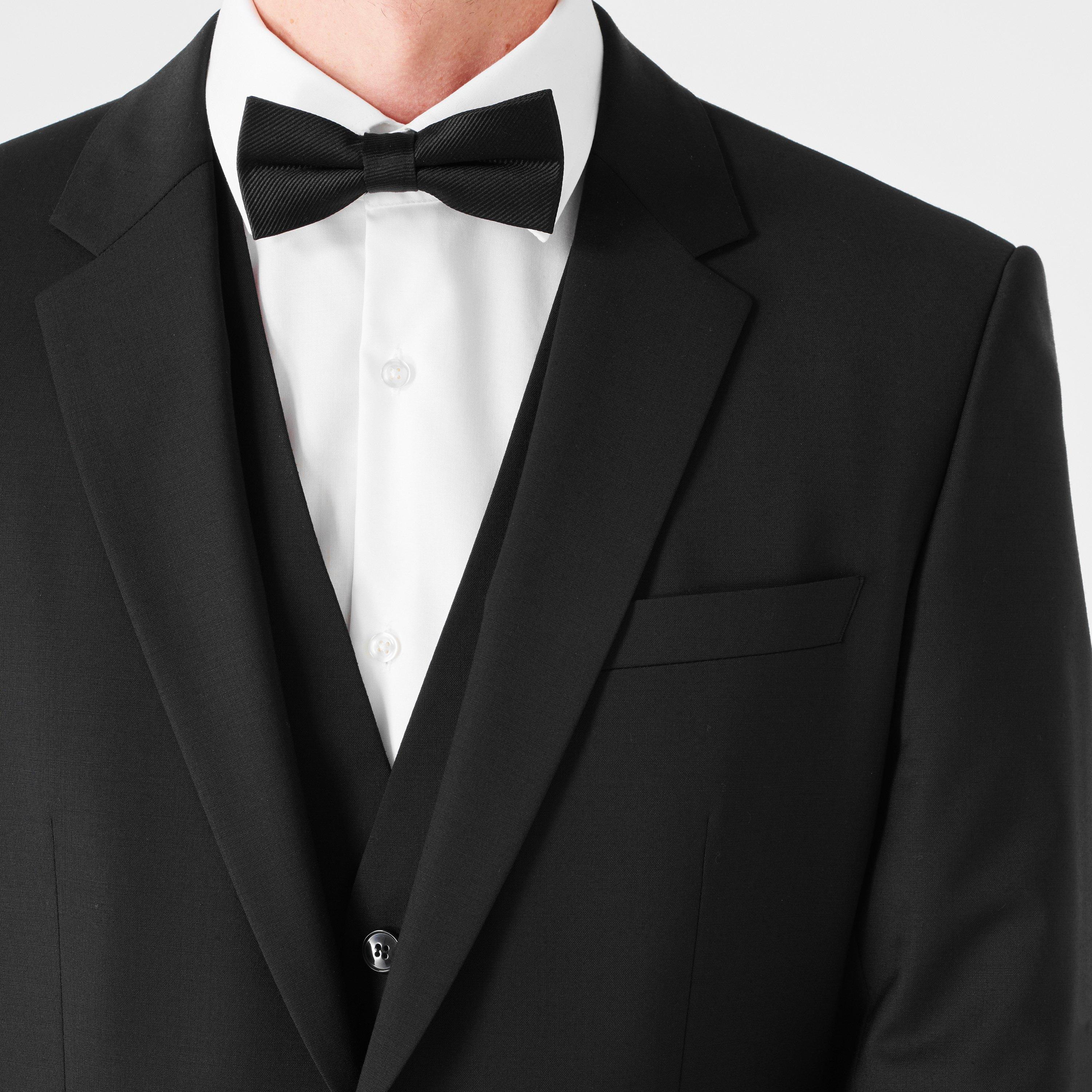 Black - Haines and Bonner - Silk Bow Tie - 2