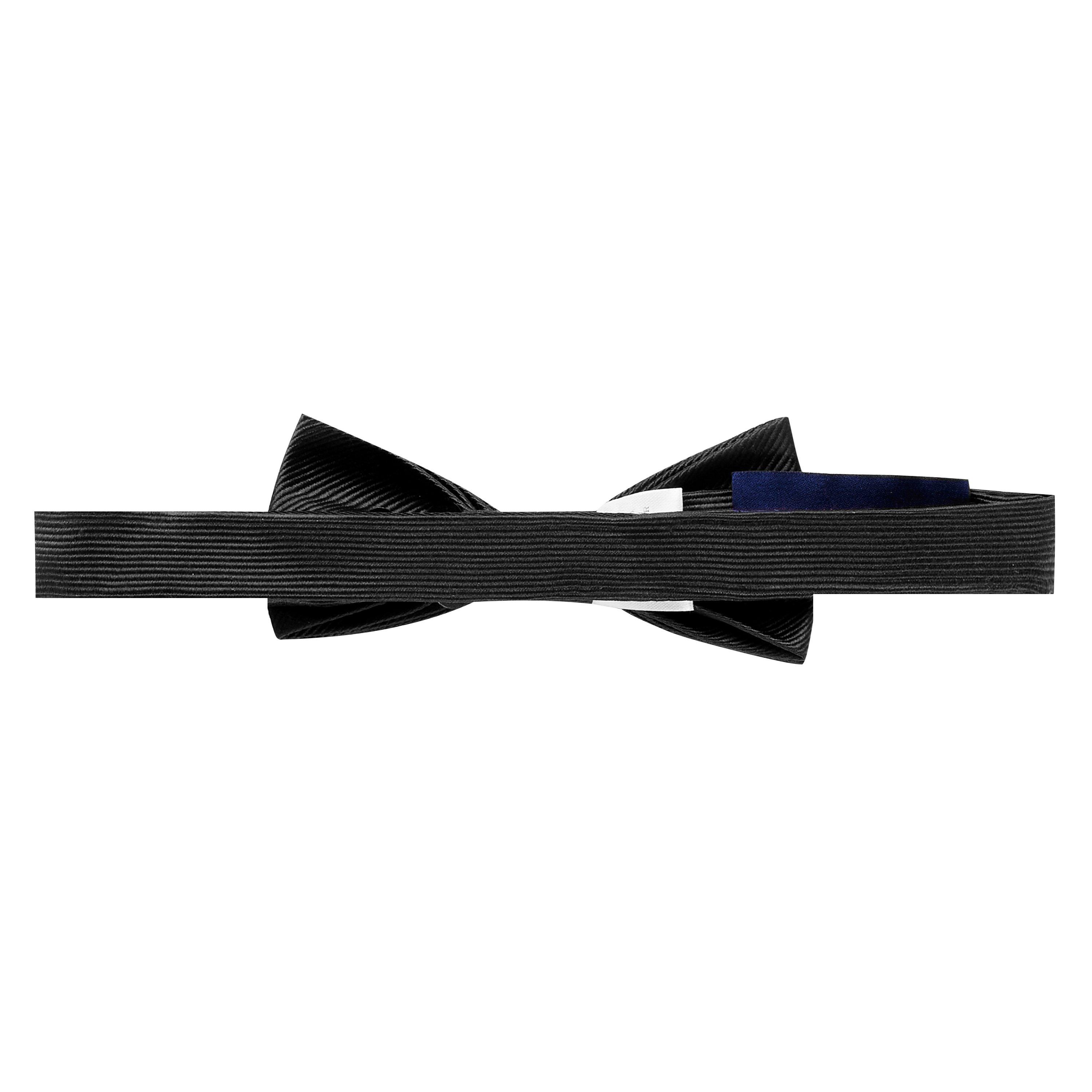 Black - Haines and Bonner - Silk Bow Tie - 3