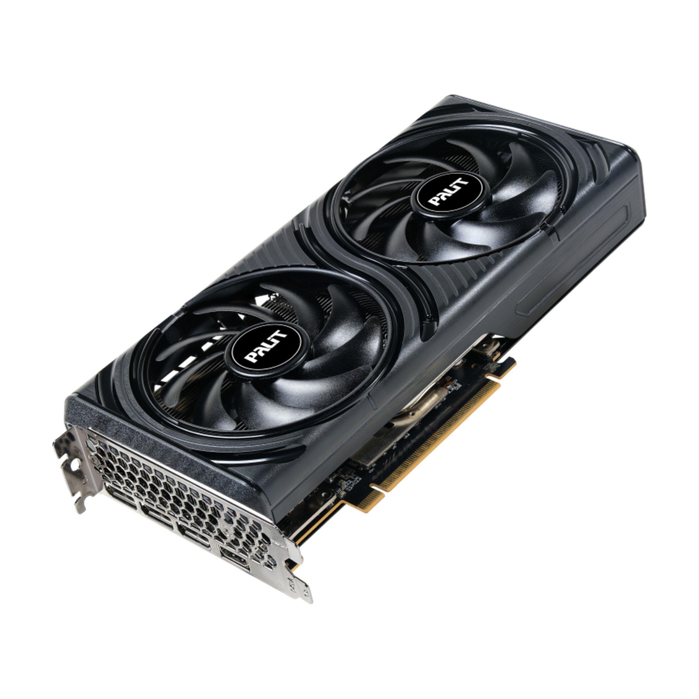 Black - PALIT - GeForce RTX 5060 Infinity 2 OC V1 8GB GDDR7 Graphics Card PCIe 5.0 Dual Fan Cooling DLSS 4 - 3