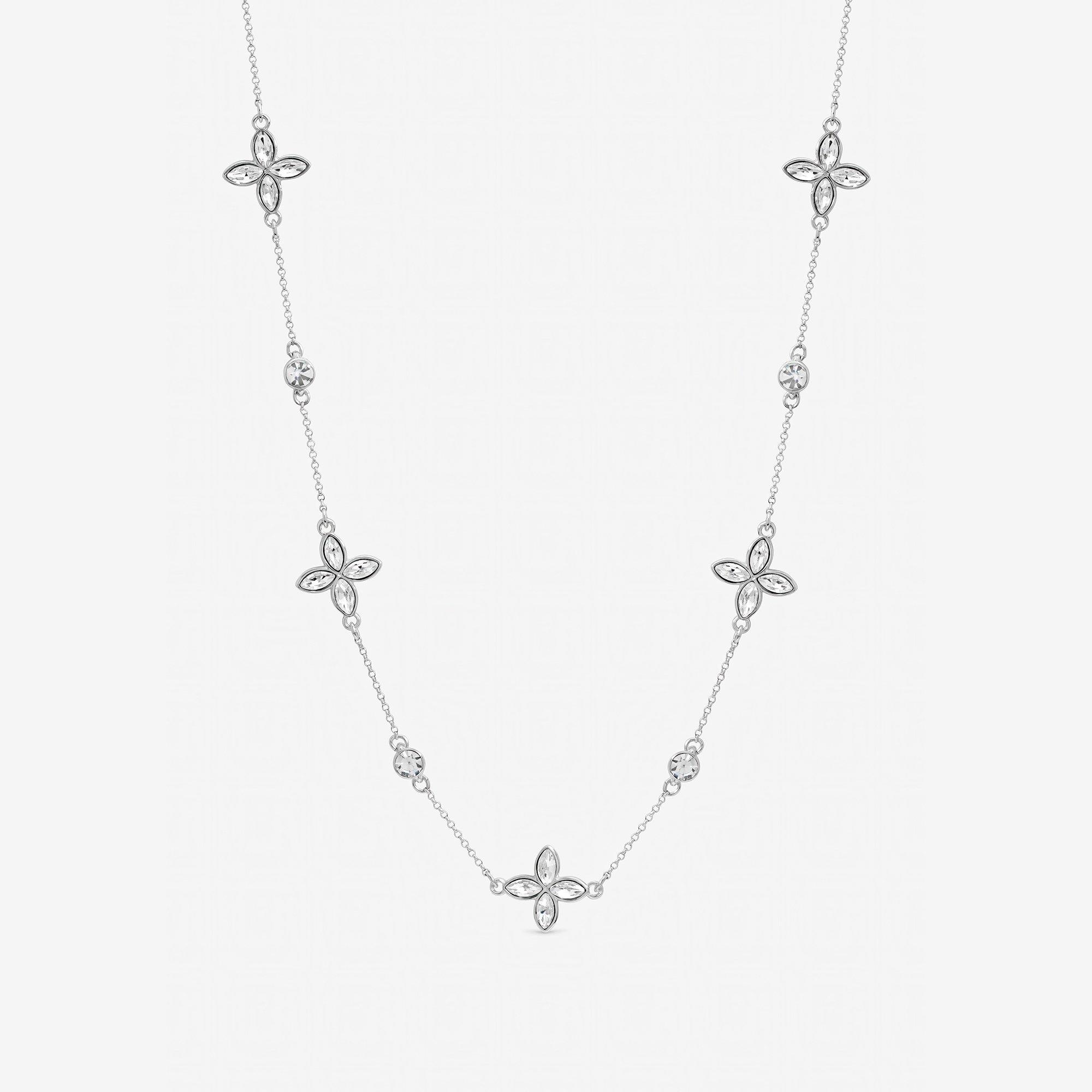 Jon Richard Silver Plated and Crystal Clover Allway