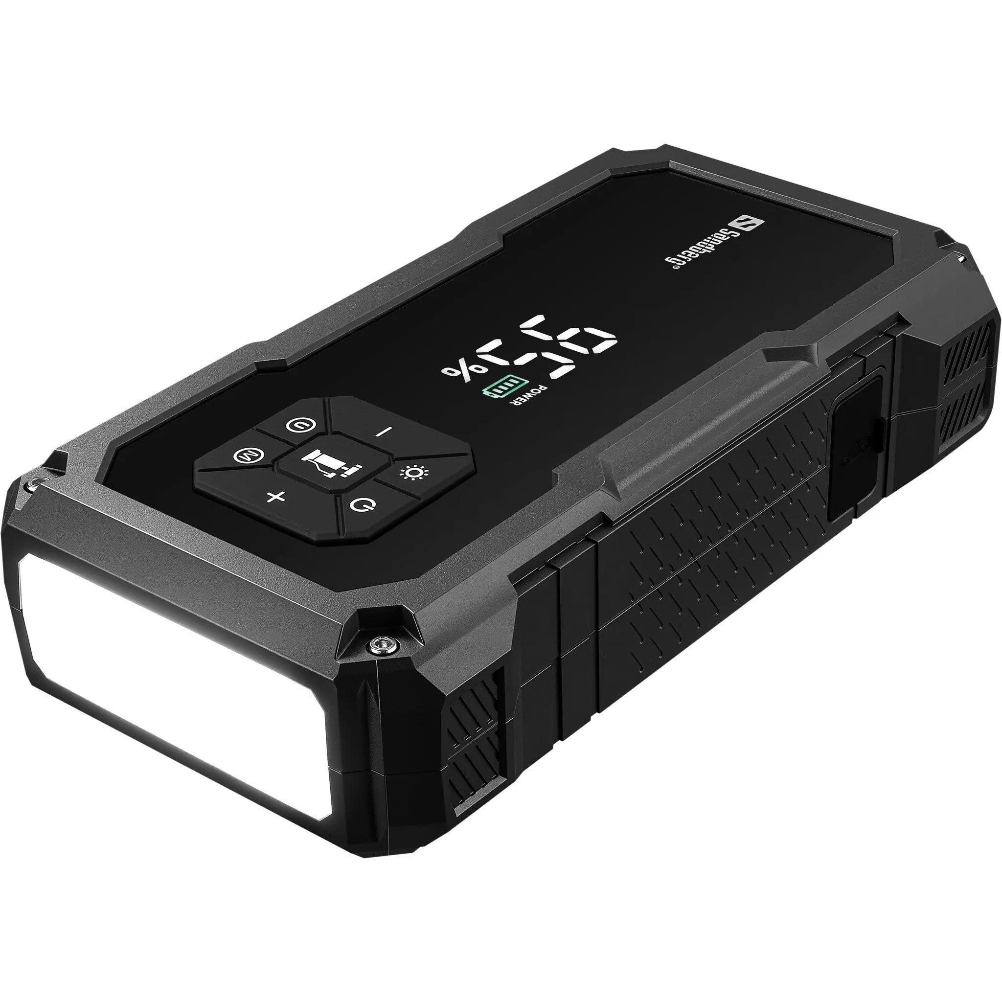 Black - Sandberg - 10000 mAh Powerbank Car Jumpstarter & Tire pump - 2