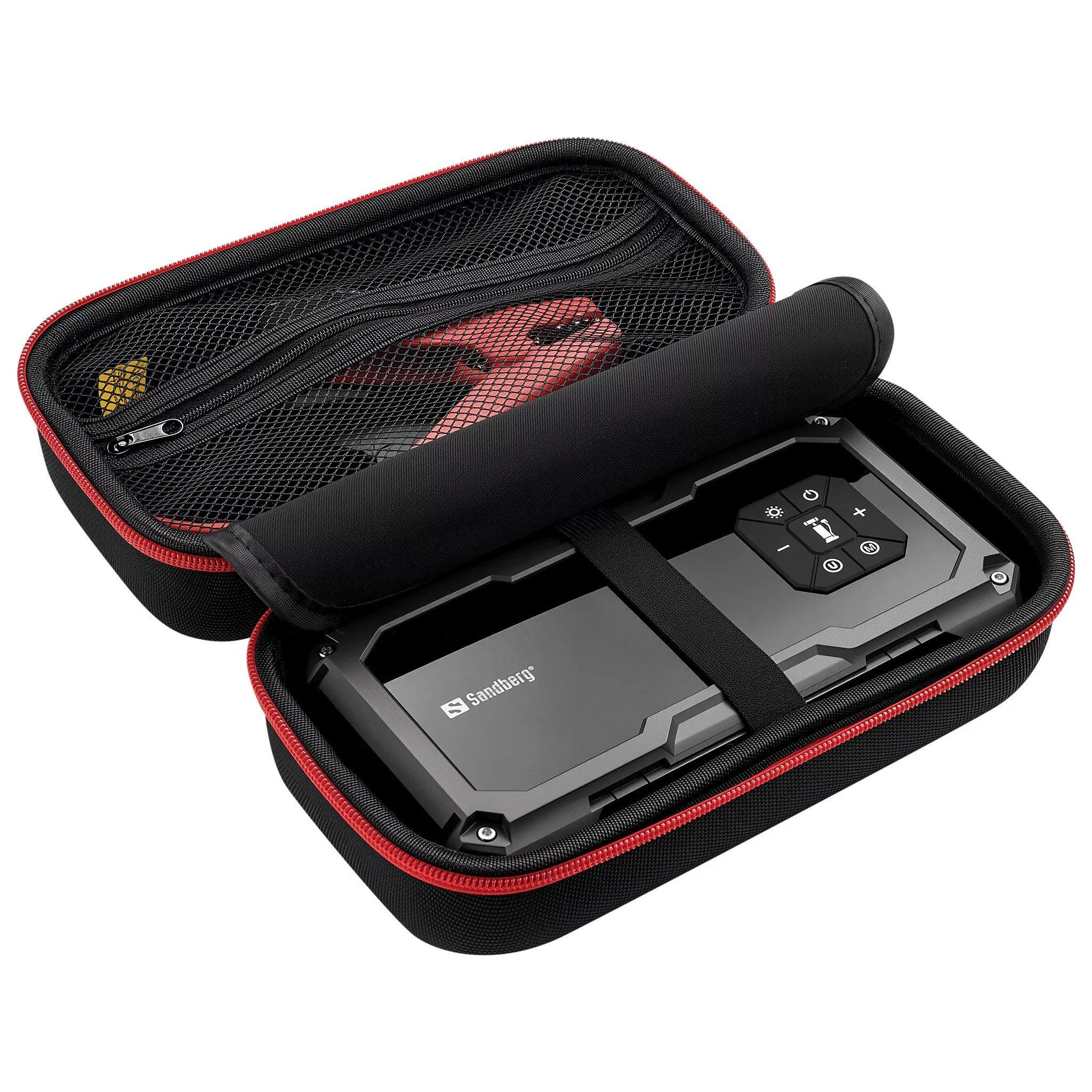 Black - Sandberg - 10000 mAh Powerbank Car Jumpstarter & Tire pump - 6