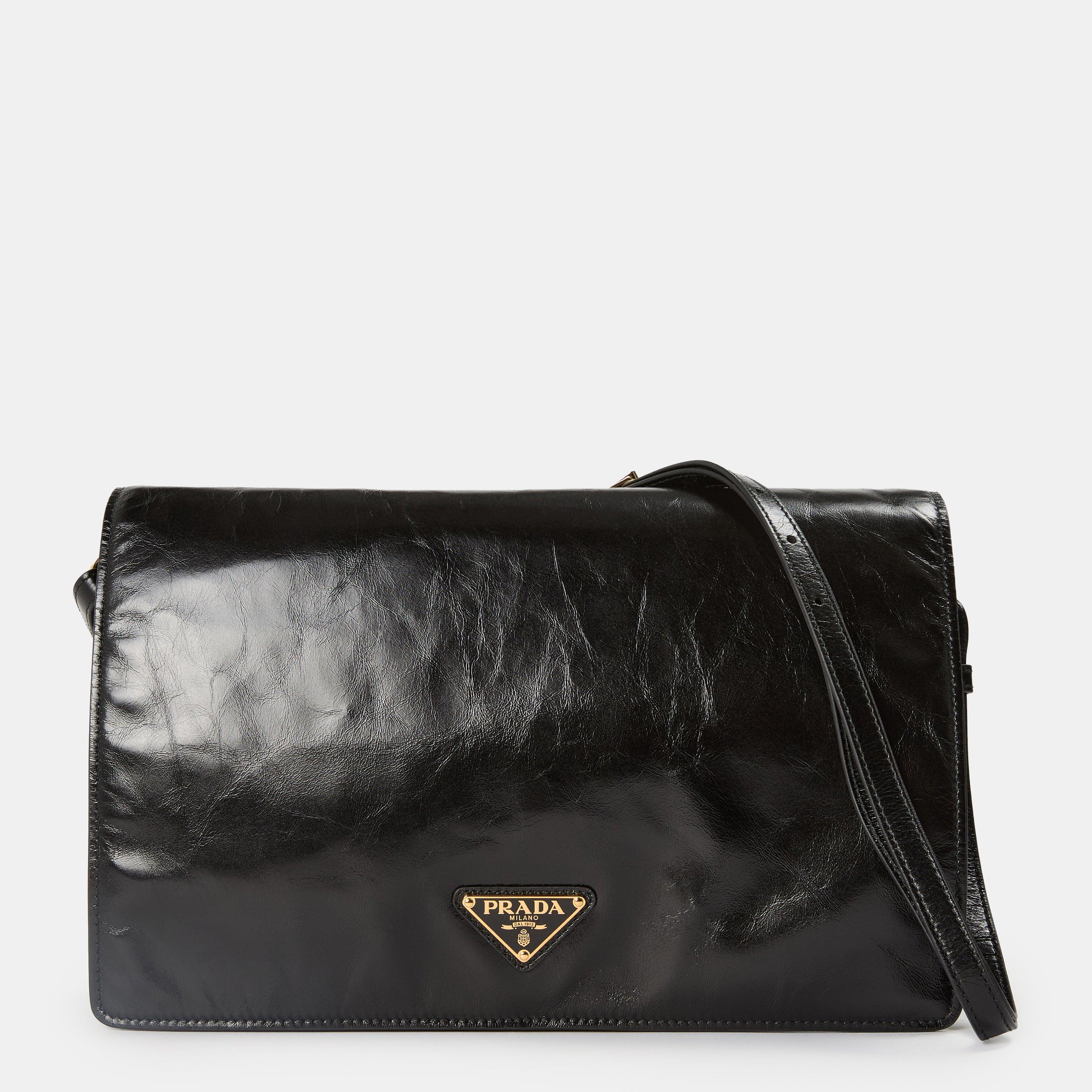 Nero - Prada - Women's Medium Leather Shoulder Bag - 1