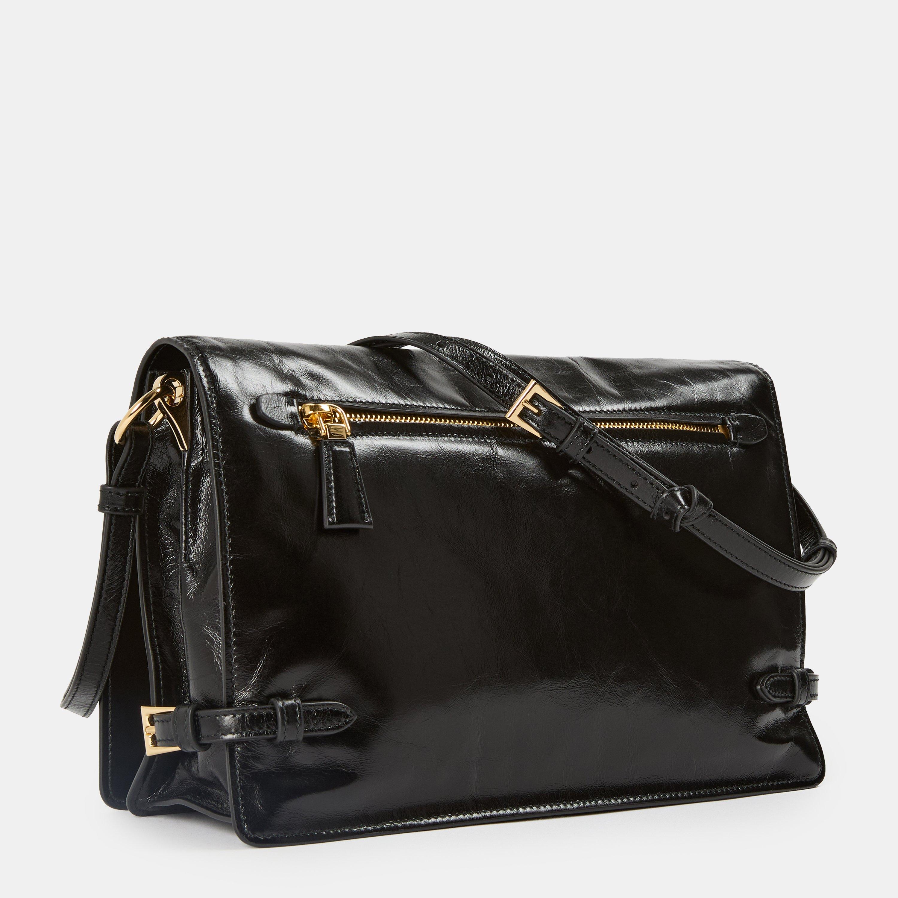 Nero - Prada - Women's Medium Leather Shoulder Bag - 2