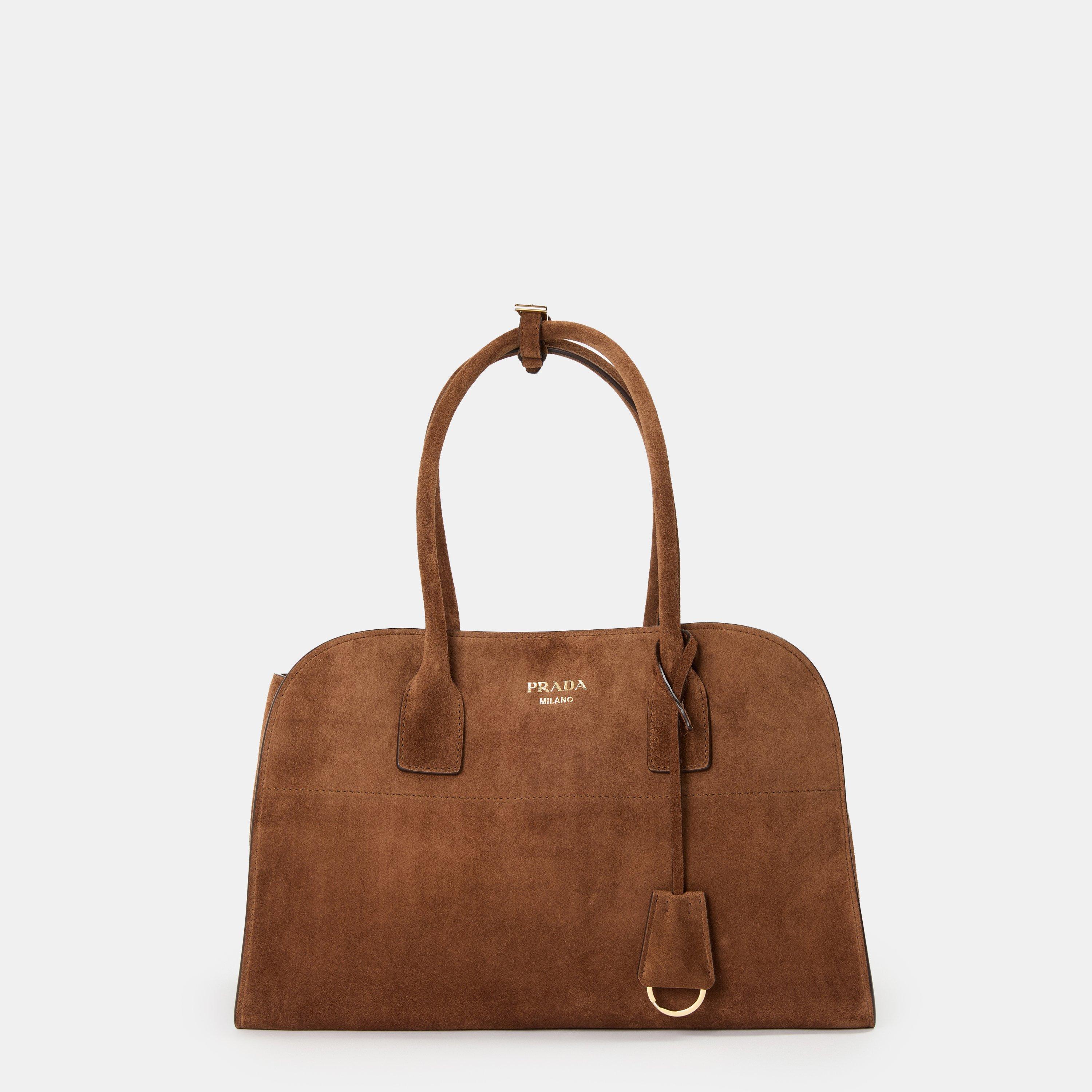 Prada Medium Suede Tote Bag