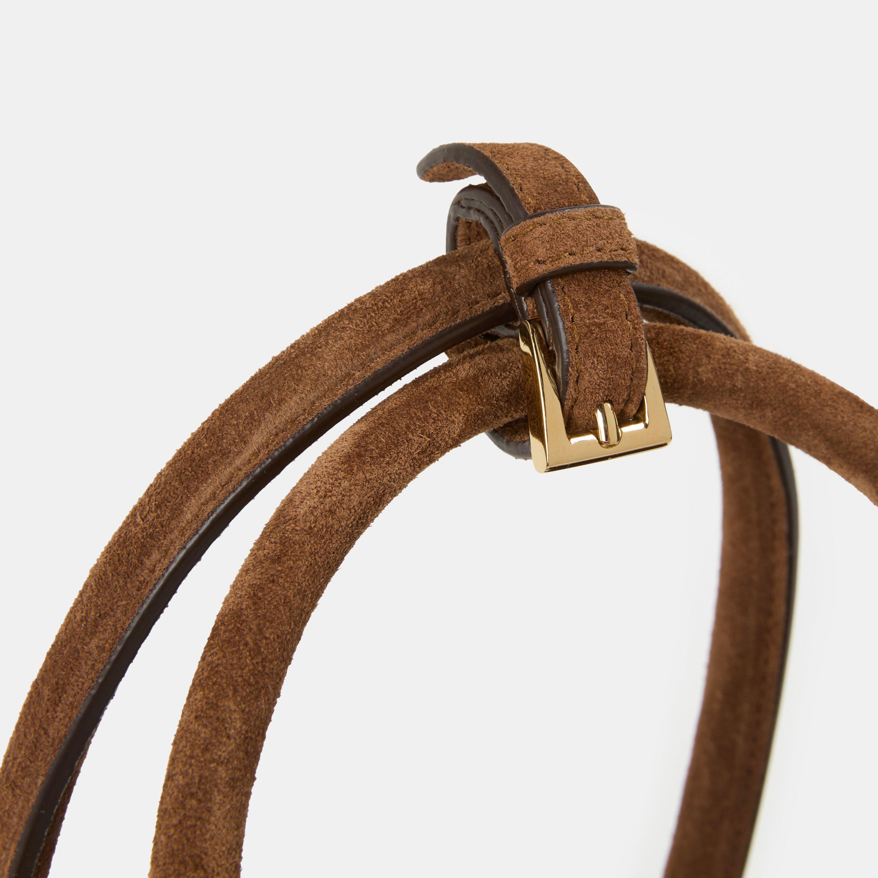 Cacao - Prada - Women's Medium Suede Tote Bag - 4