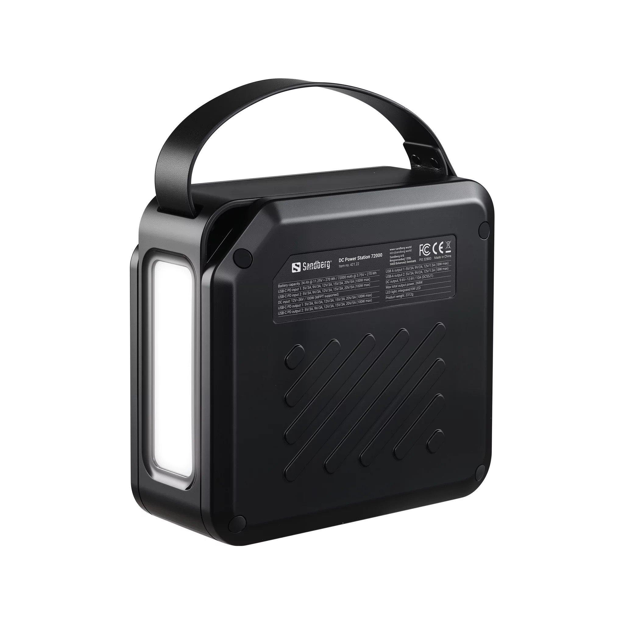Black - Sandberg - DC Power Station 72000 (Model 421-22) - 3