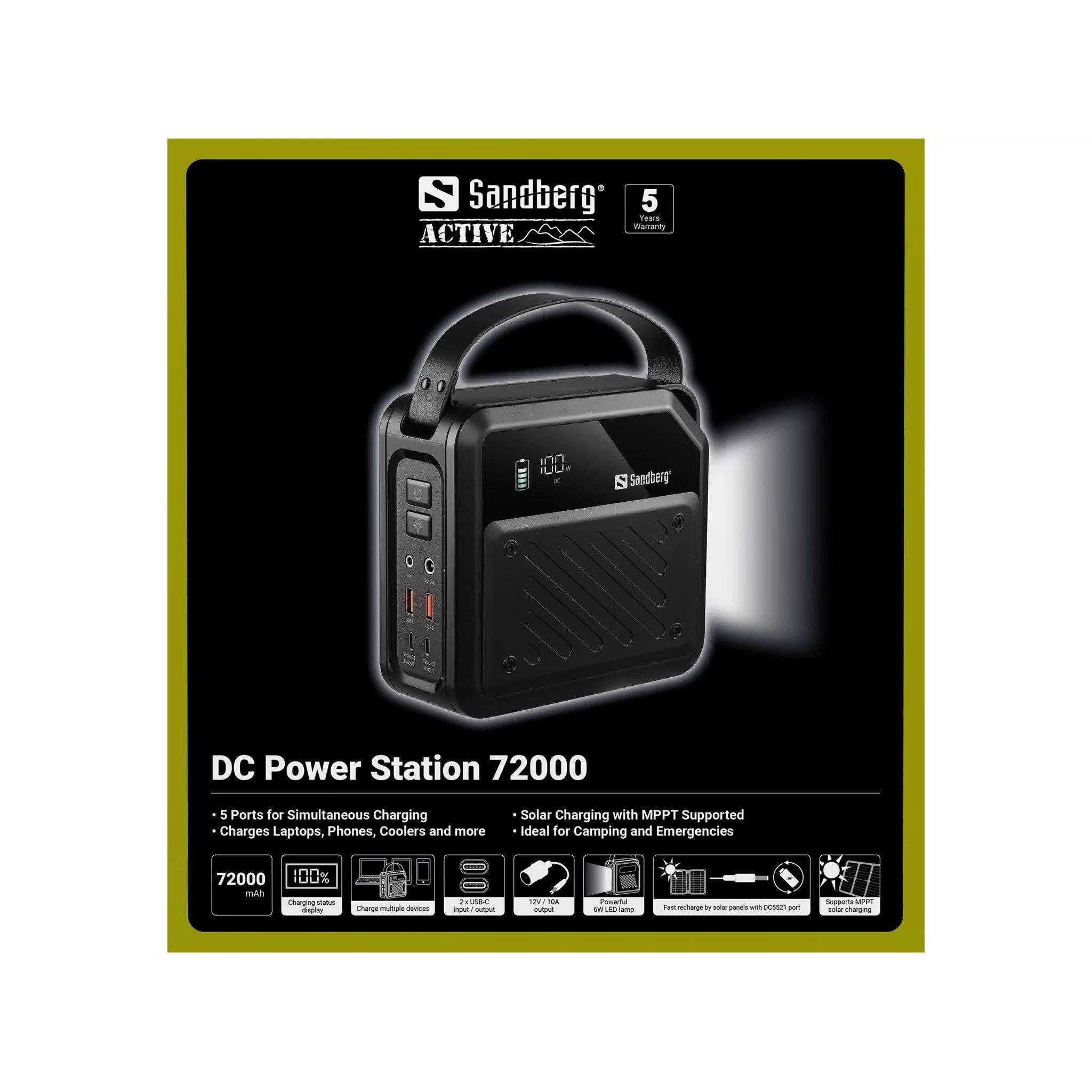 Black - Sandberg - DC Power Station 72000 (Model 421-22) - 9