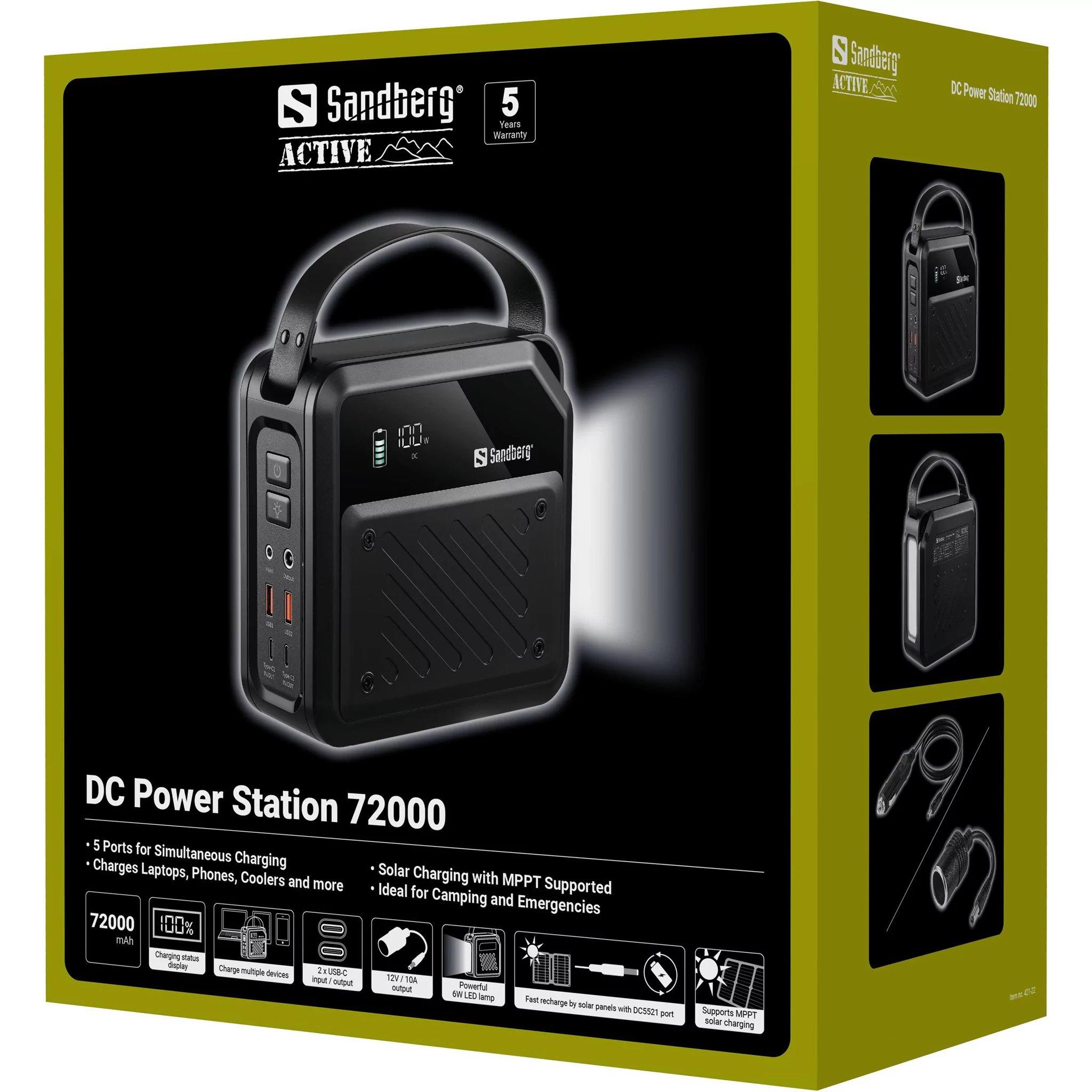 Black - Sandberg - DC Power Station 72000 (Model 421-22) - 10