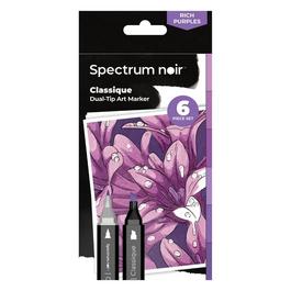 Crafters Companion Spectrum Noir-Classique 6pc-Rich Purples
