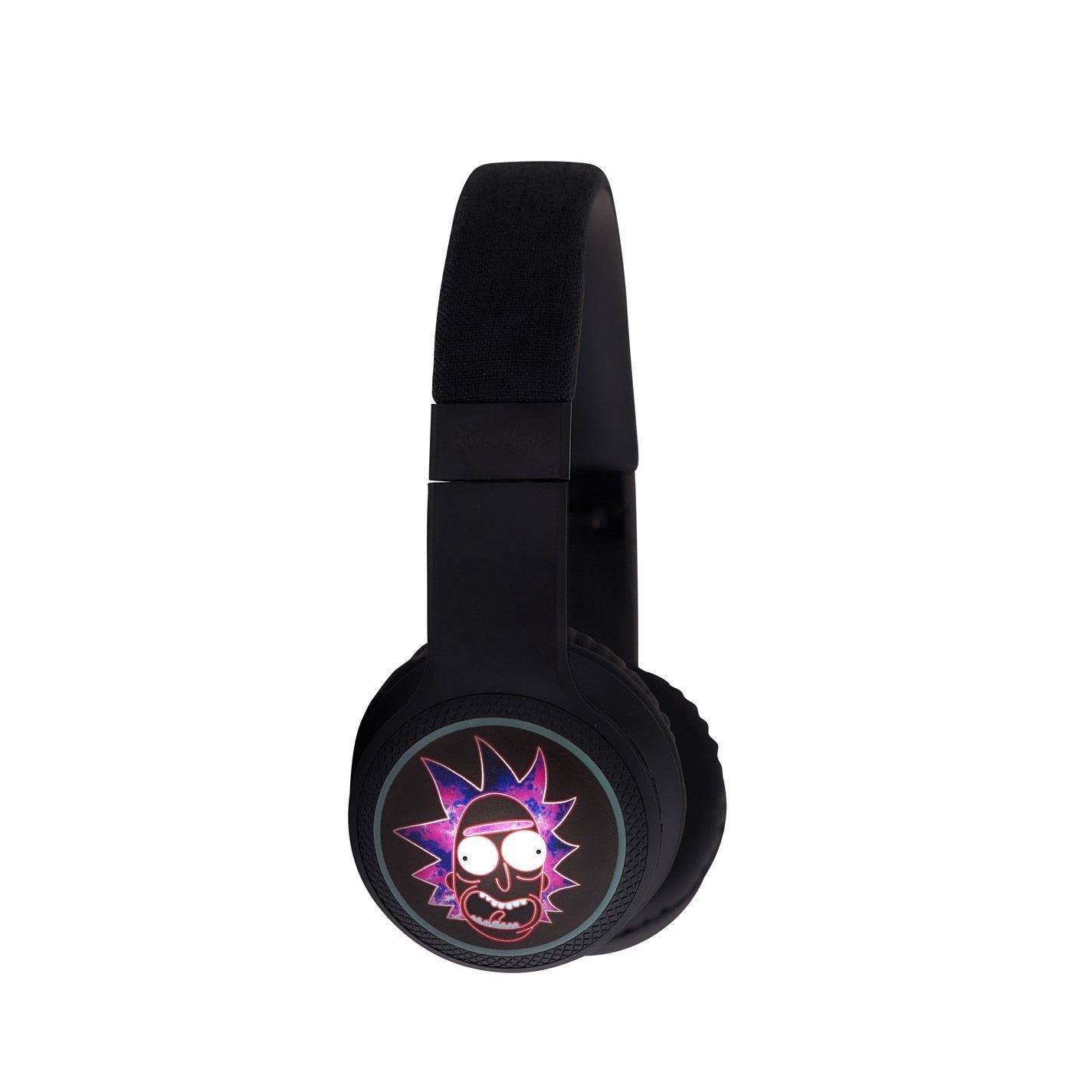 Black - Rick and Morty - Rick and Morty Light-Up Bluetooth Headphones - 1