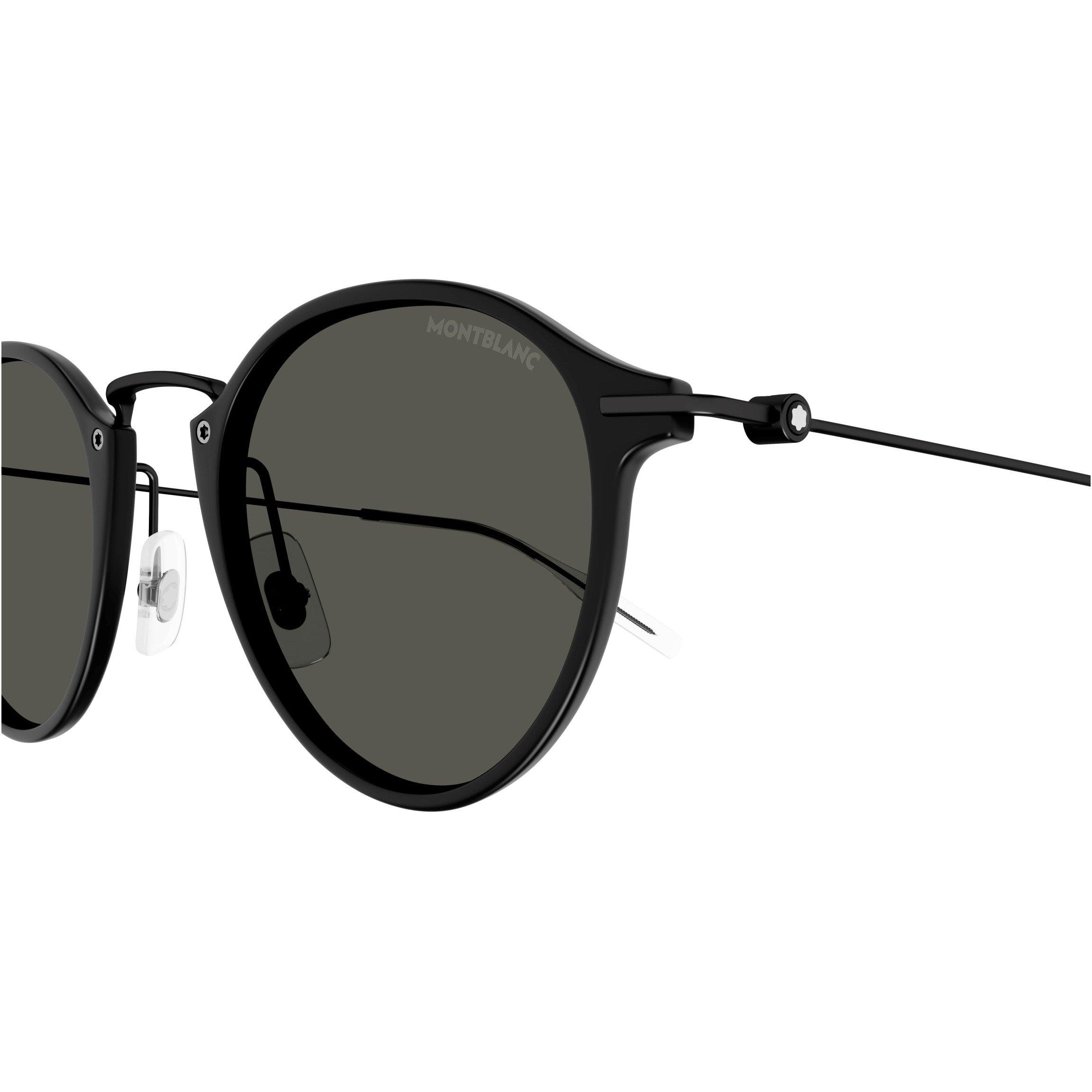 Black - Montblanc - Men's Round Sunglasses - 4