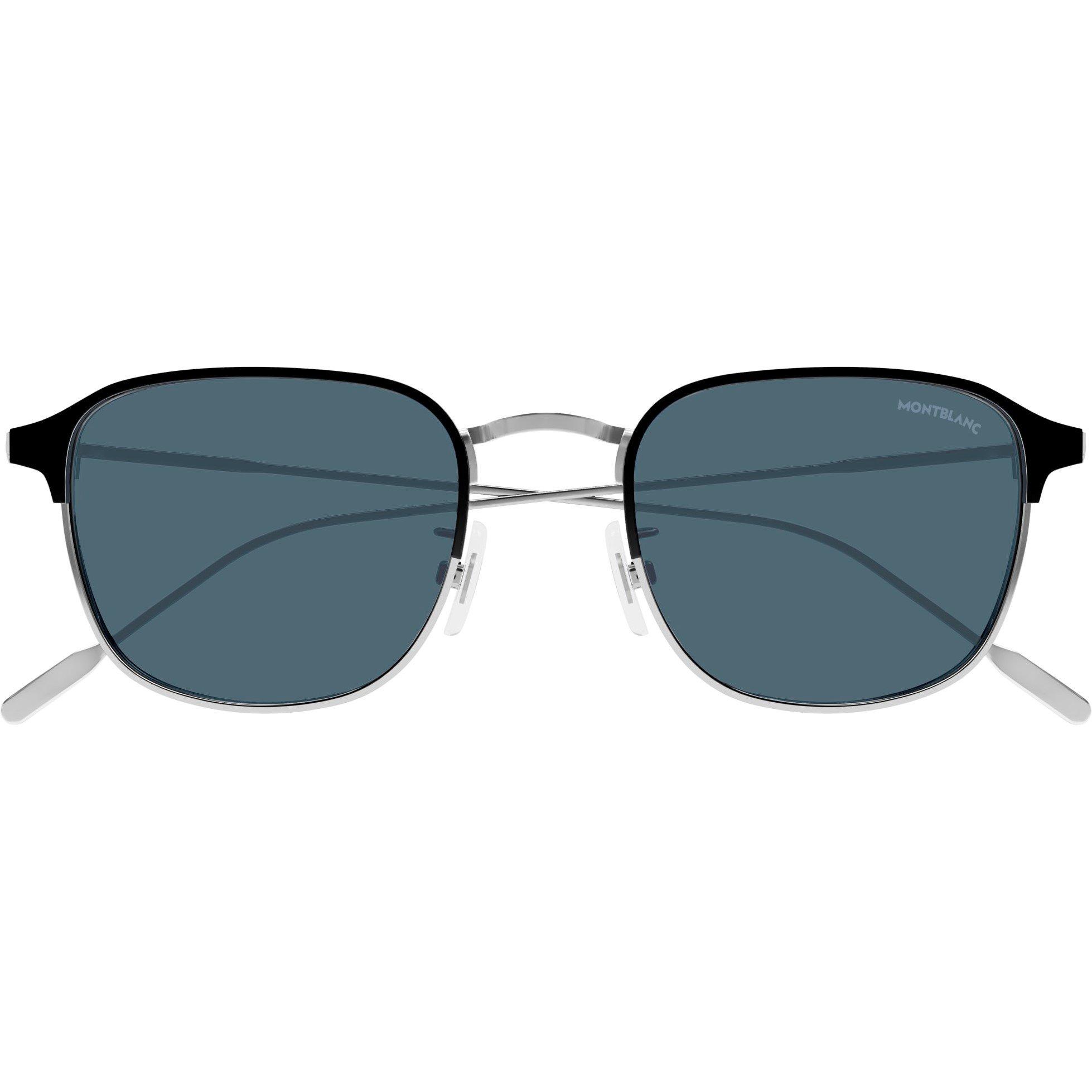 Silver - Montblanc - Men's Round Metal Frame Sunglasses - 2