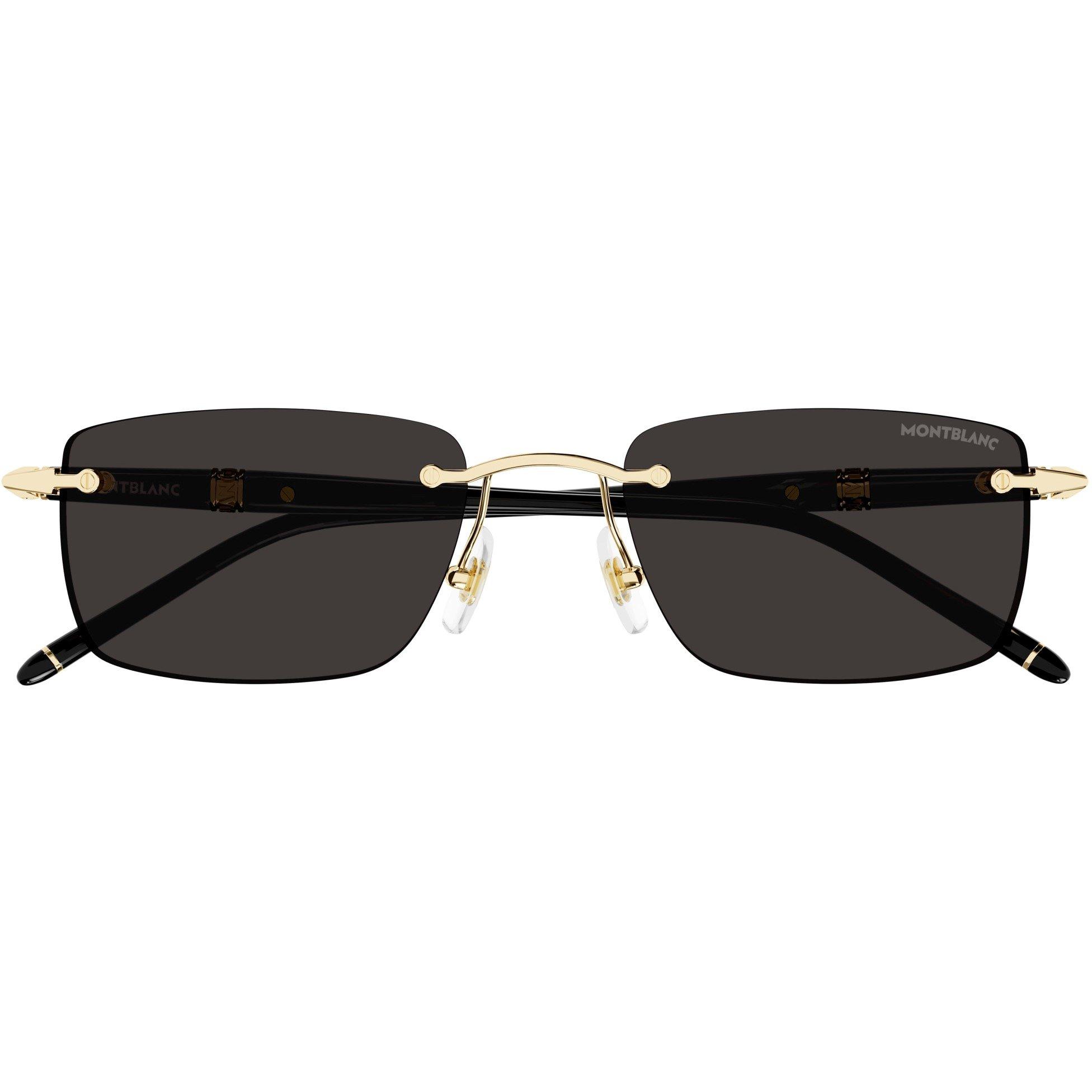 Black - Montblanc - Men's Rectangle Frame Sunglasses - 2