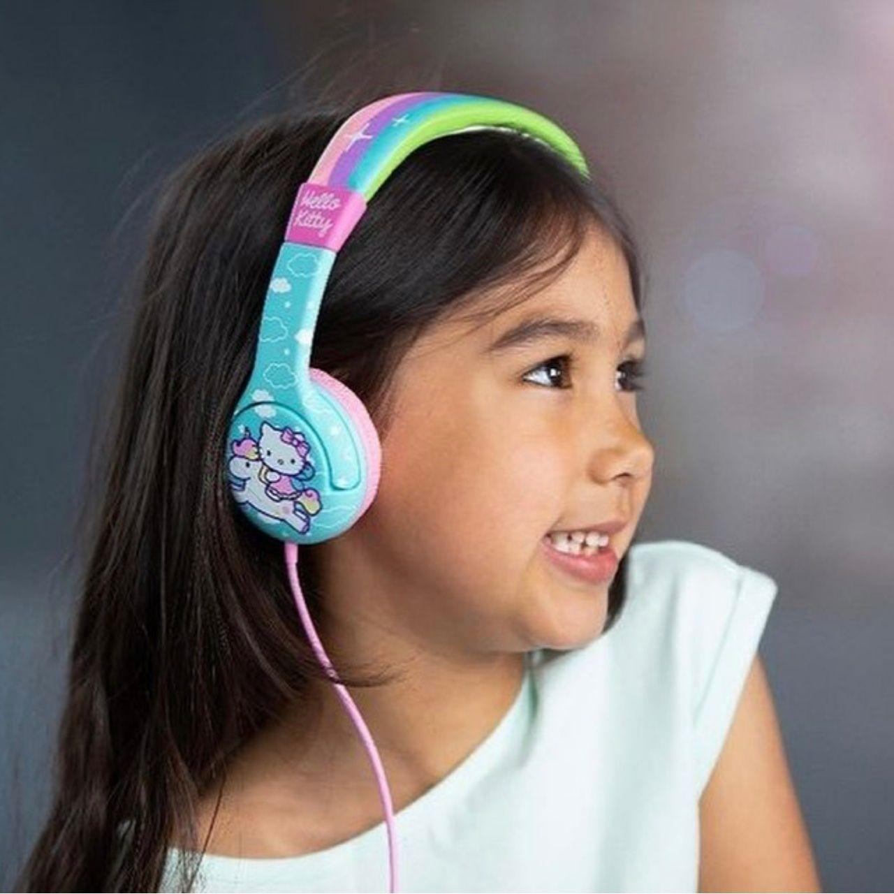 OTL Technologies Hello Kitty Rainbow Unicorn Kids Wired Headphones