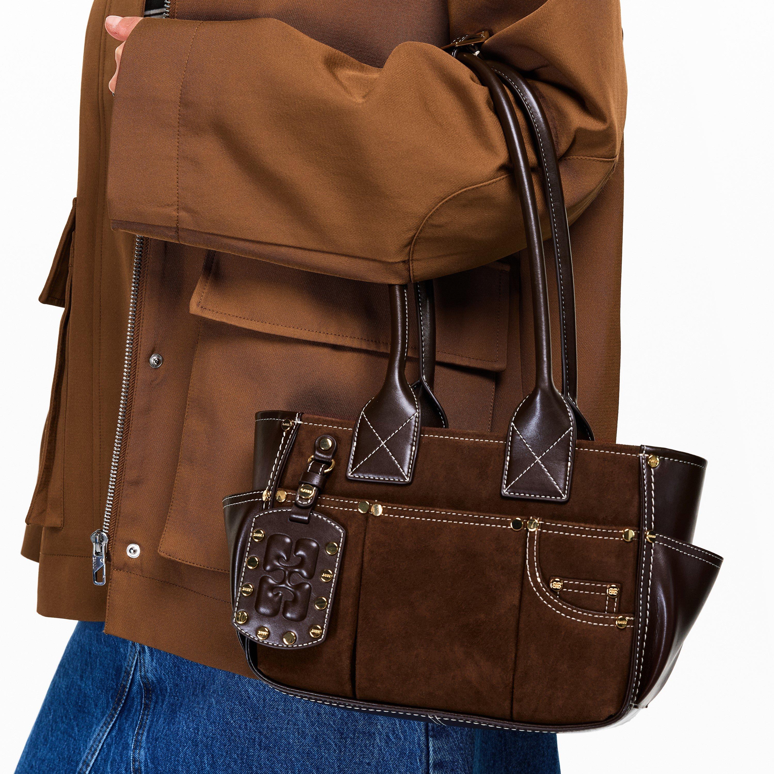 Chicory Coffee - Ganni - Women's Shoulder Bag - 3