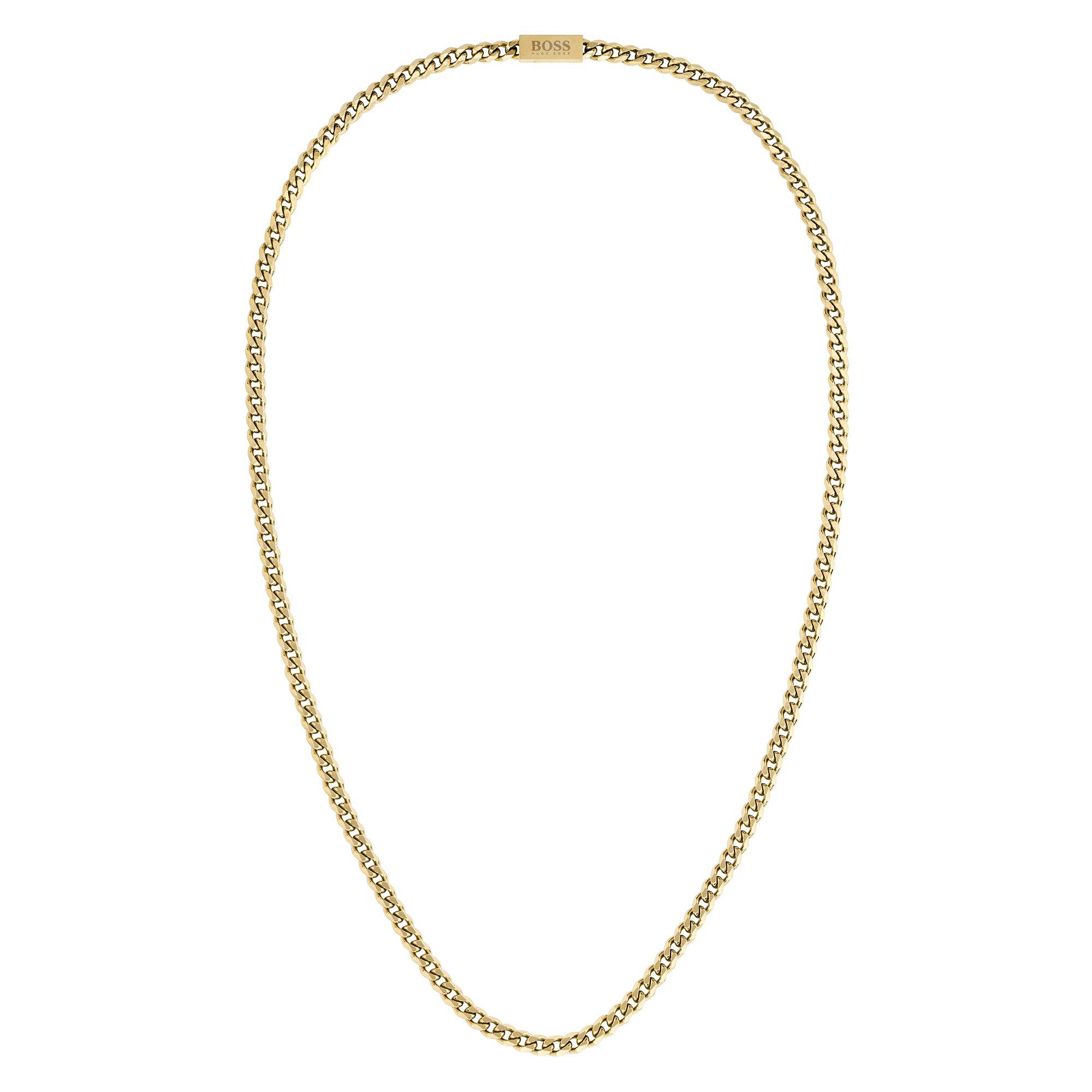 Gold - Boss - Men's Chain Gold Metallic Magnetic Closure Necklace - 1