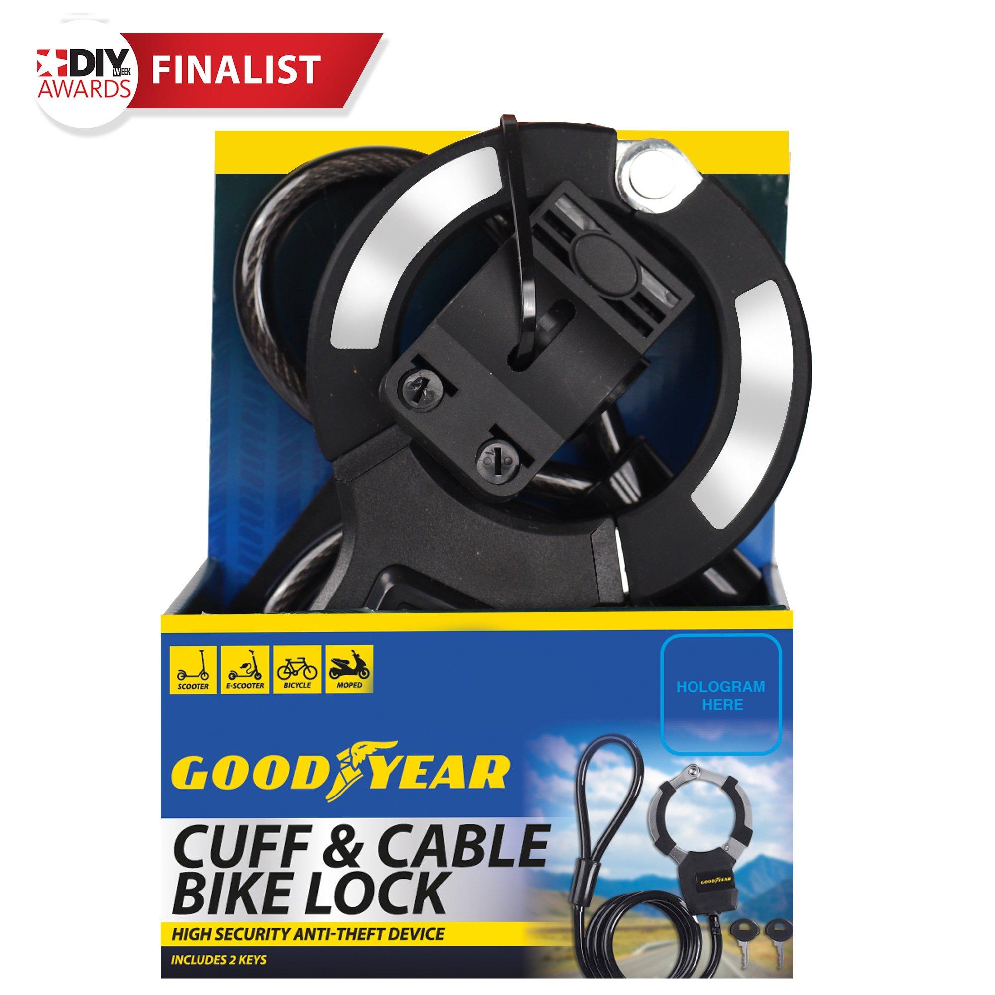 Goodyear  Heavy Duty Handcuff Bike Lock - Black