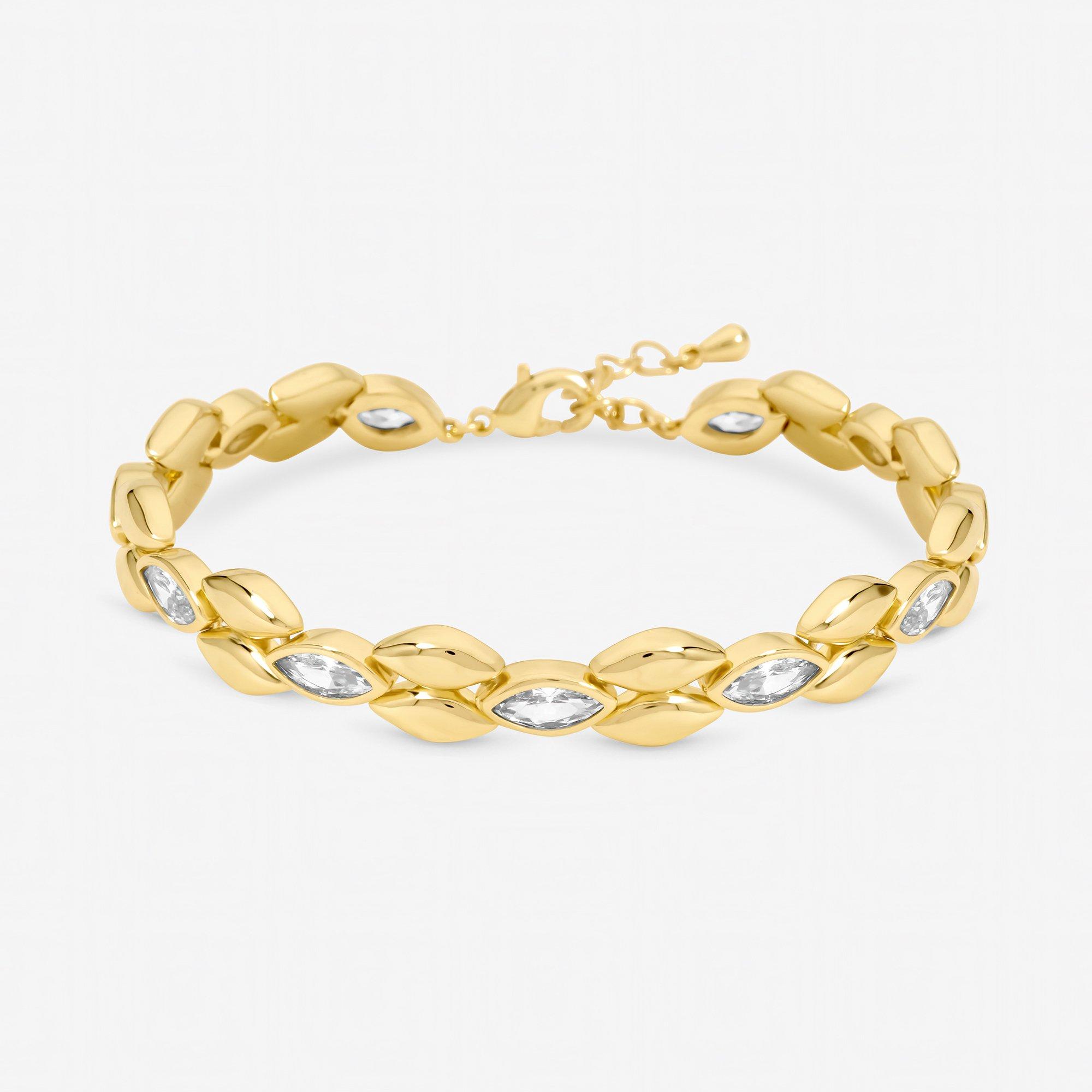 Gold - Jon Richard - Gold Plated and Crystal Bracelet - 1