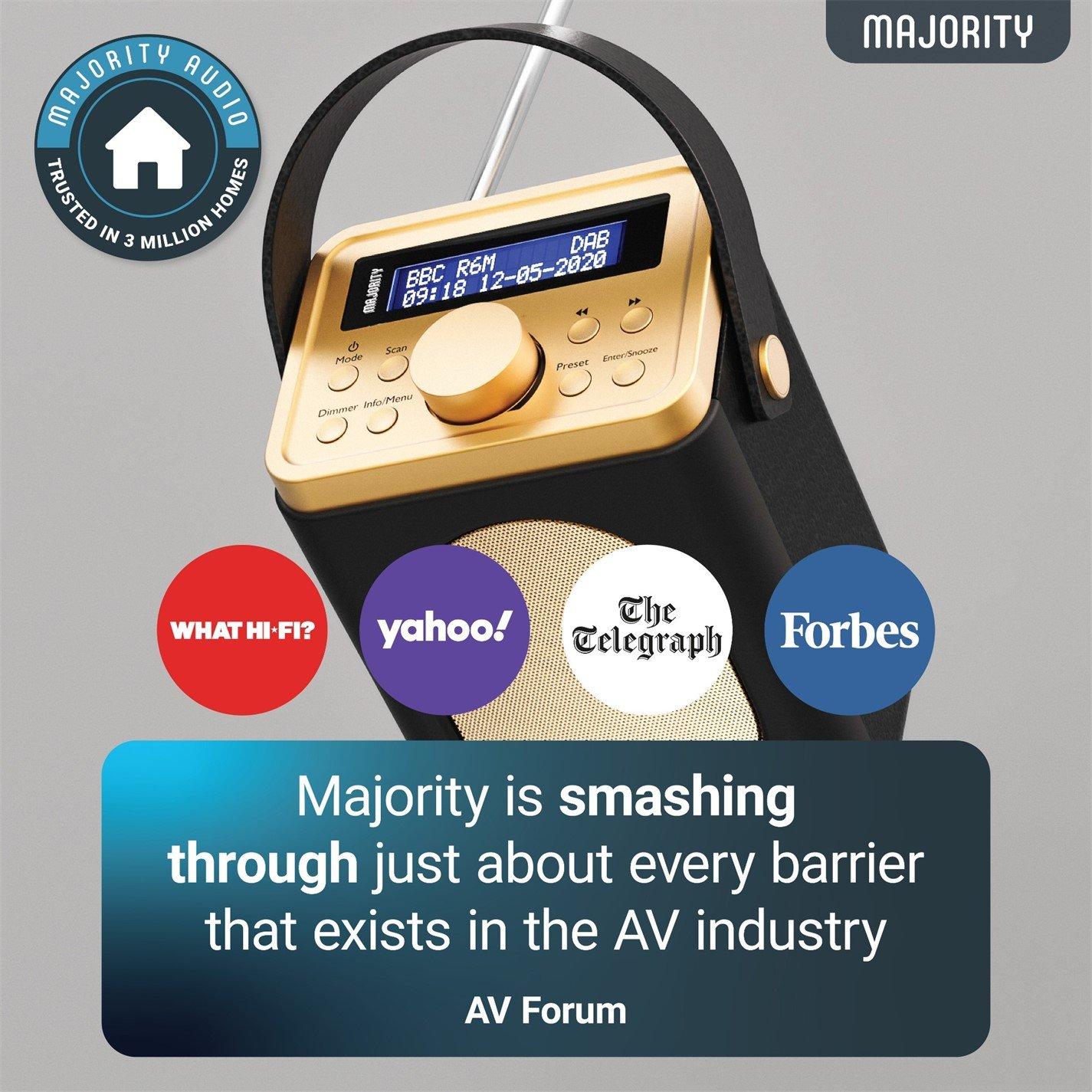 Zwart - MAJORITY - Little Shelford DAB Radio - 8