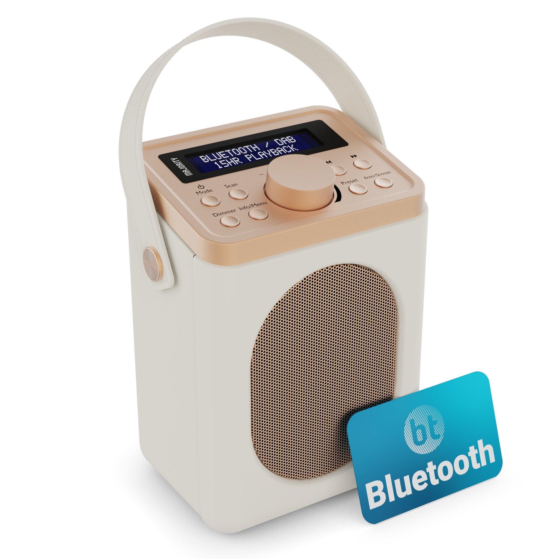 Little Shelford Dab/Dab+ Digital & Fm Radio, Portable Wireless, Bluetooth, With Stereo Sound, Dual Alarm Clock/Leather Effect Finish/Mains Powered... - Image 5