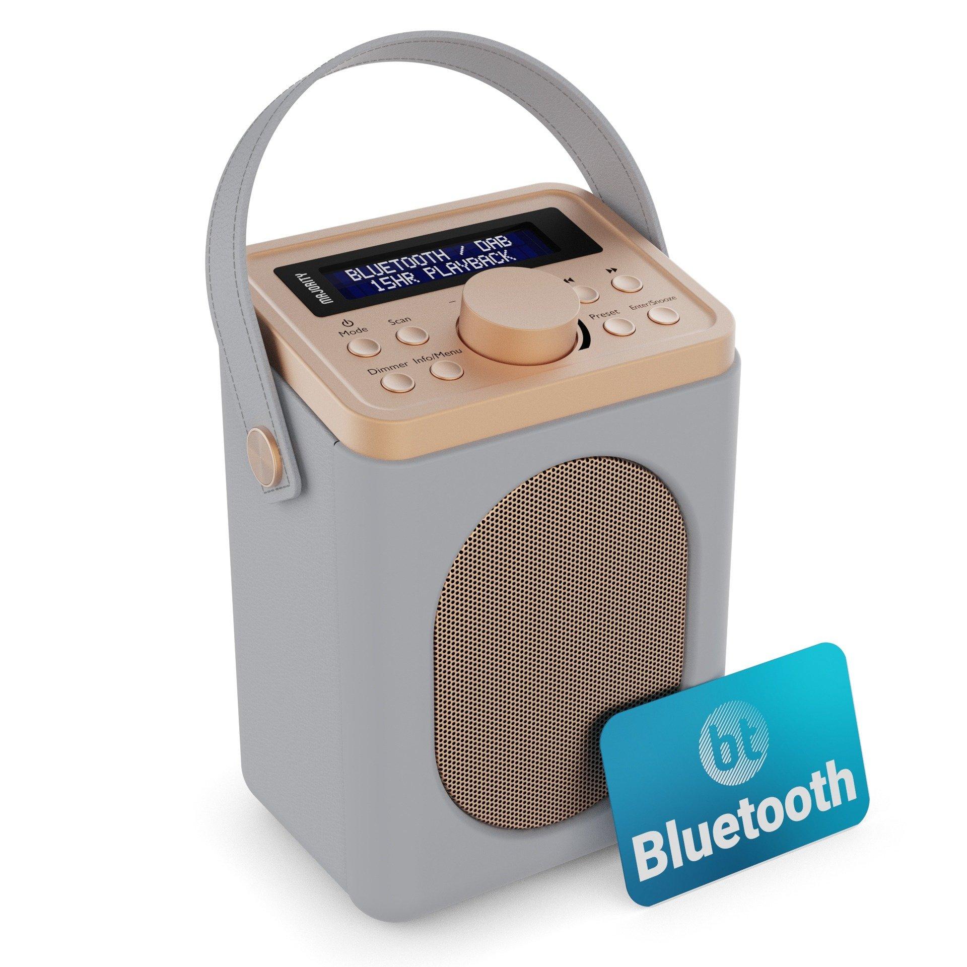 Majority Little Shelford - Dab/Dab+ Digital & Fm Radio - Portable Wireless - Bluetooth - Stereo Sound - Dual Alarm Clock - Leather Effect Finish - M - Image 5