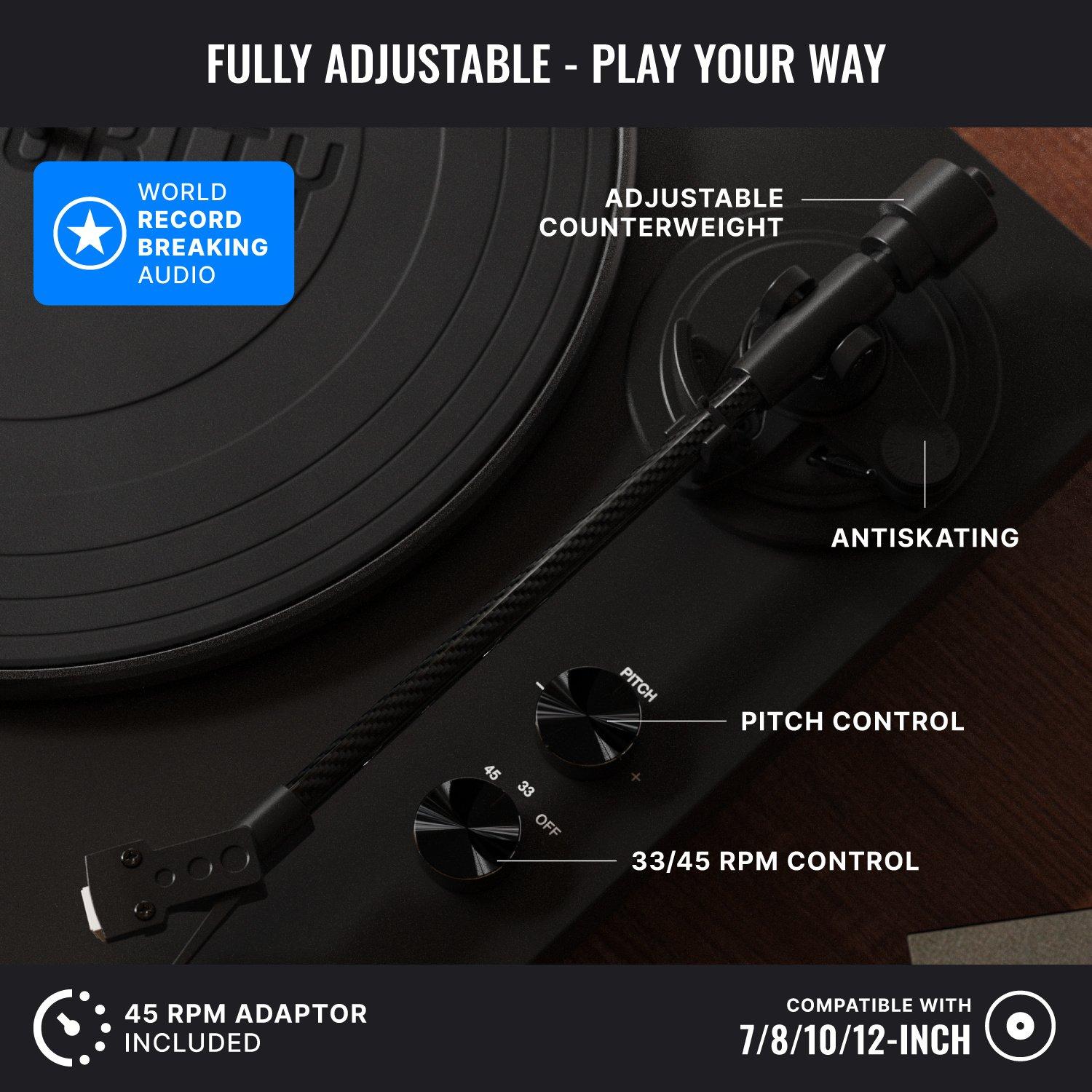 Schwarz - MAJORITY - Stylo Bluetooth Turntable - 4