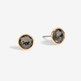 Jon Richard Gold Plated And Jet Stud Earrings
