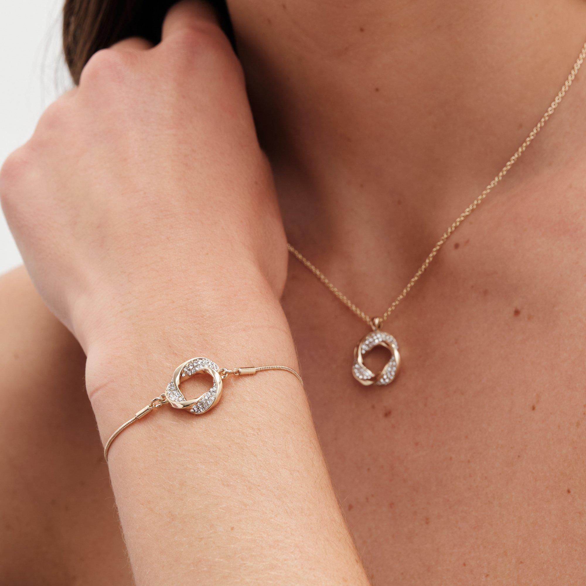 Gold - Jon Richard - Gold Plated and Crystal Open Knot Set - Gift Box - 3