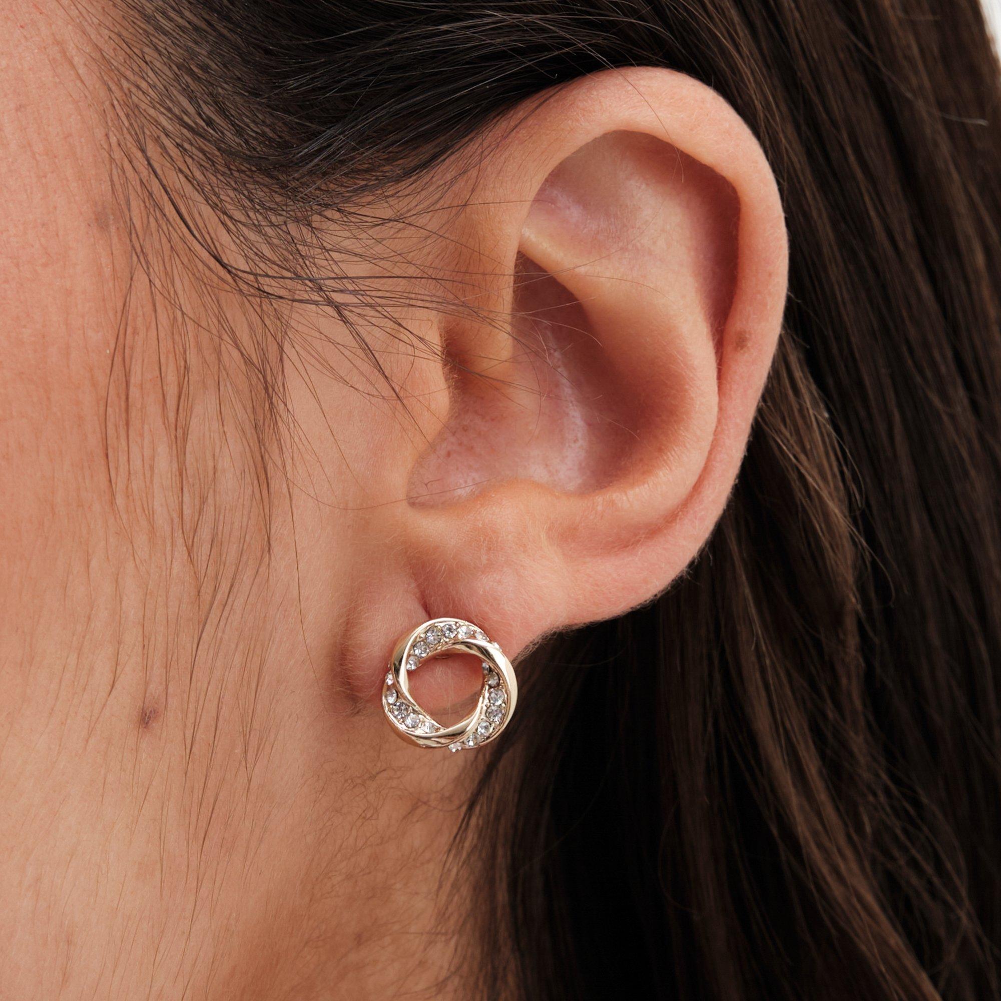 Gold - Jon Richard - Gold Plated and Crystal Open Knot Set - Gift Box - 4