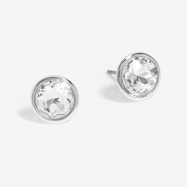 Jon Richard Silver Plated And Crystal Stud Earrings