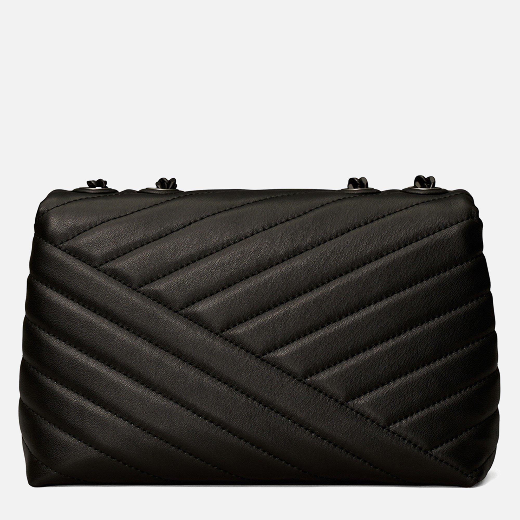 Black/Silver - Tory Burch - Women's Shoulder Bag - 2