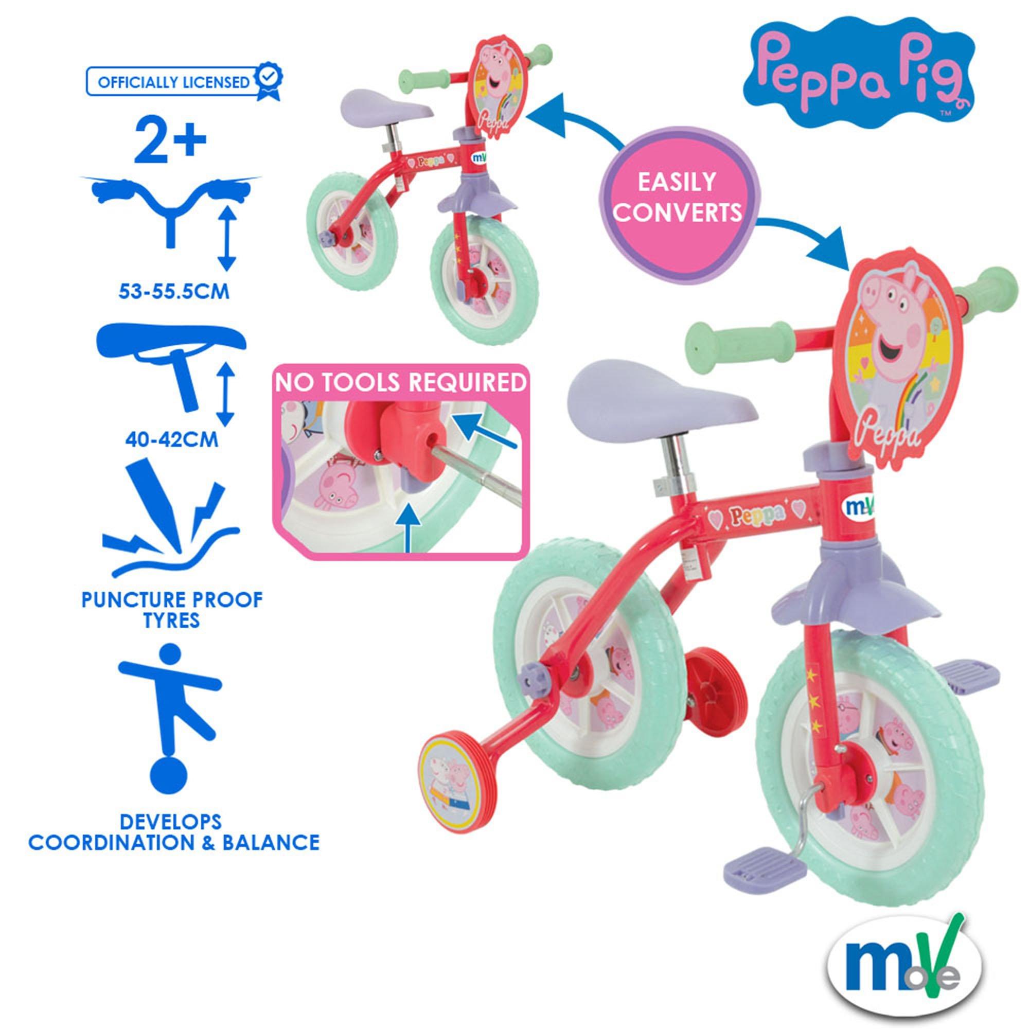 Multi - Peppa Pig - MoVe Peppa Pig My First 2 in 1 10 Training Bike - 2