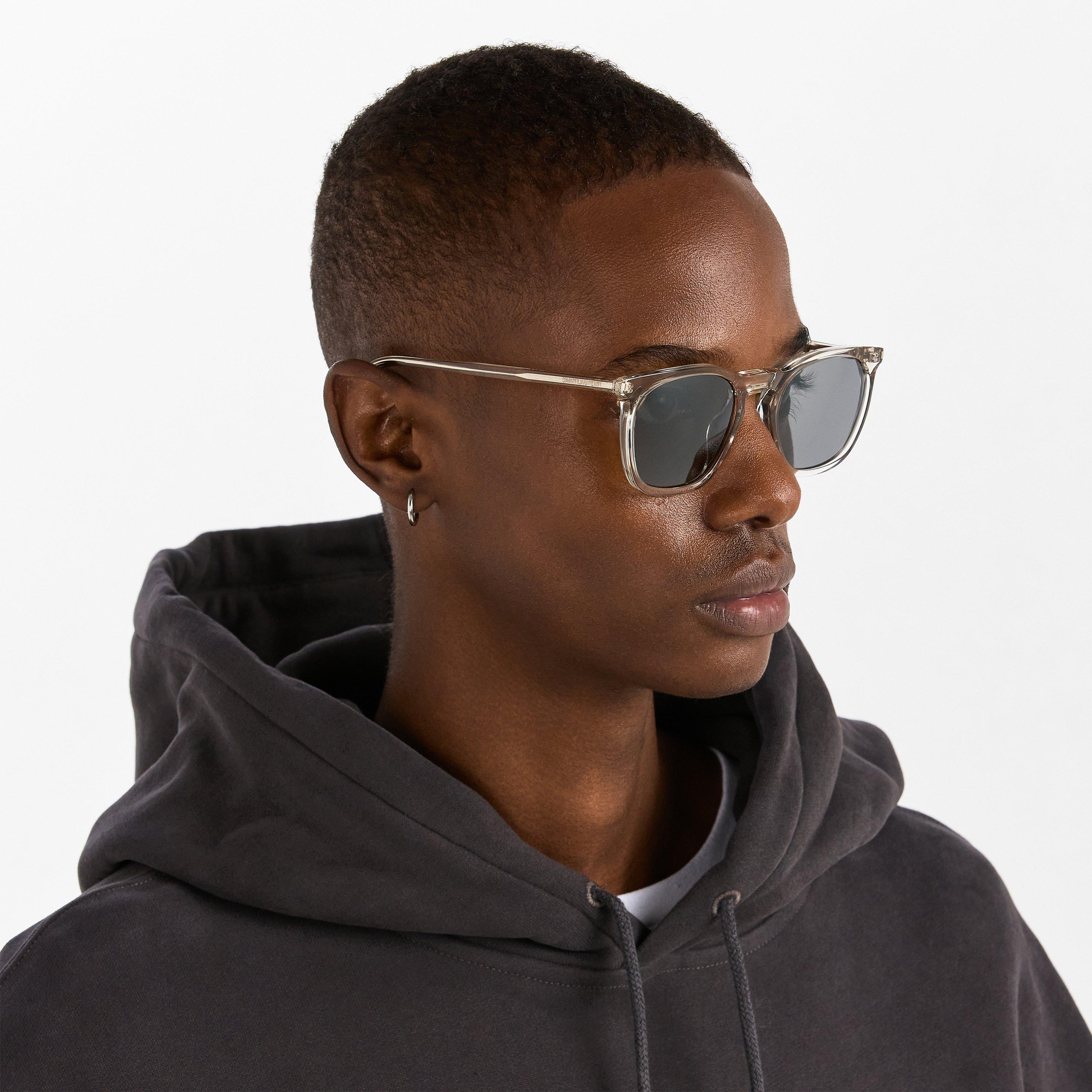 Clear - Saint Laurent - Men's Round Sunglasses - 3