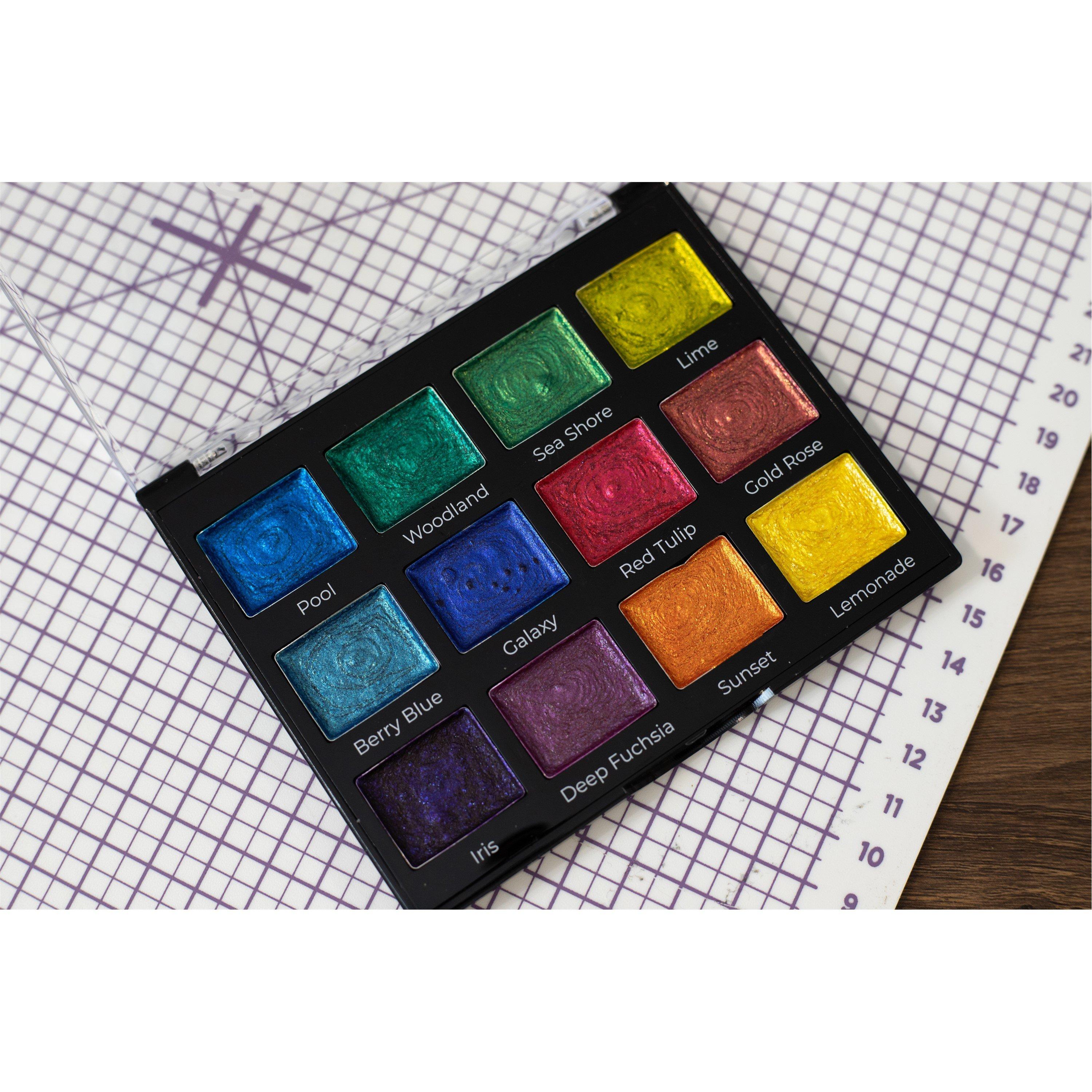 Multi - Crafters Companion - Glitter Paint Palette - 12 Colours - 2