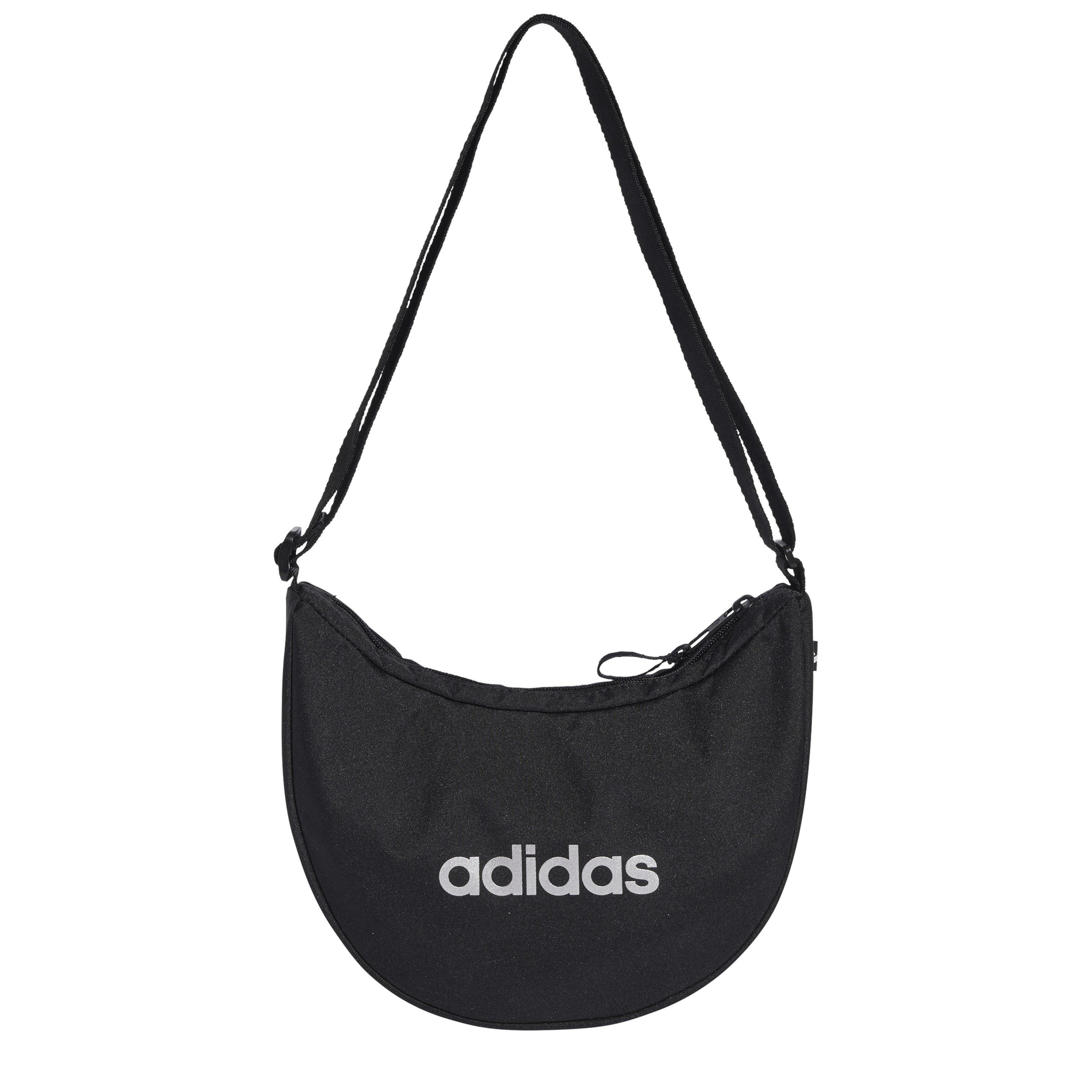 Black/Silver - adidas - Linear Essentials Festival Sling Bag - 1