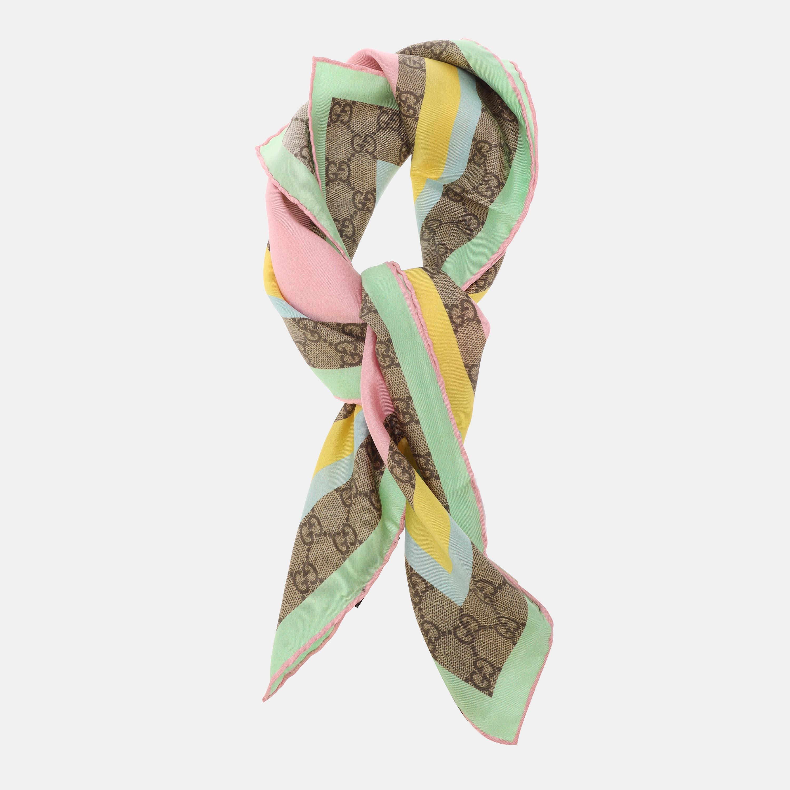 Pink - Gucci - Women's Silk Scarf - 2