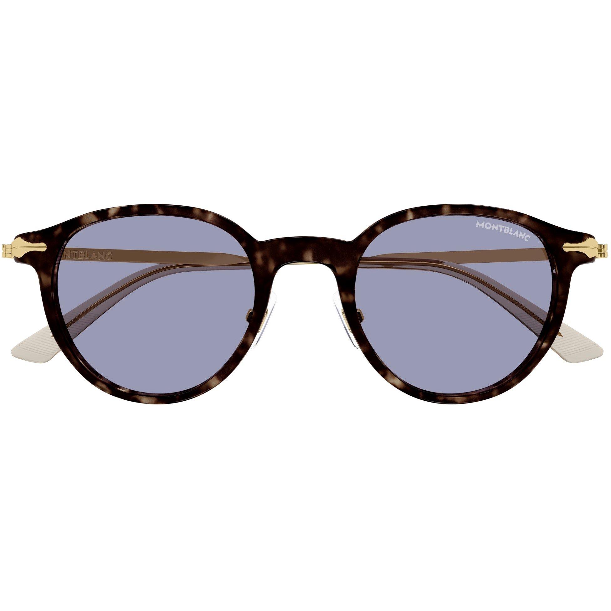 Black - Montblanc - Men's Round Sunglasses - 2