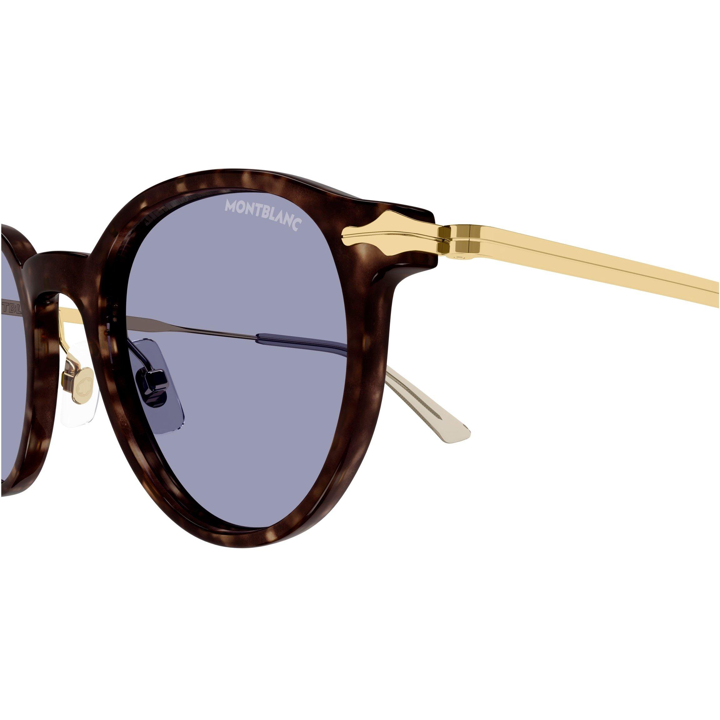 Black - Montblanc - Men's Round Sunglasses - 5