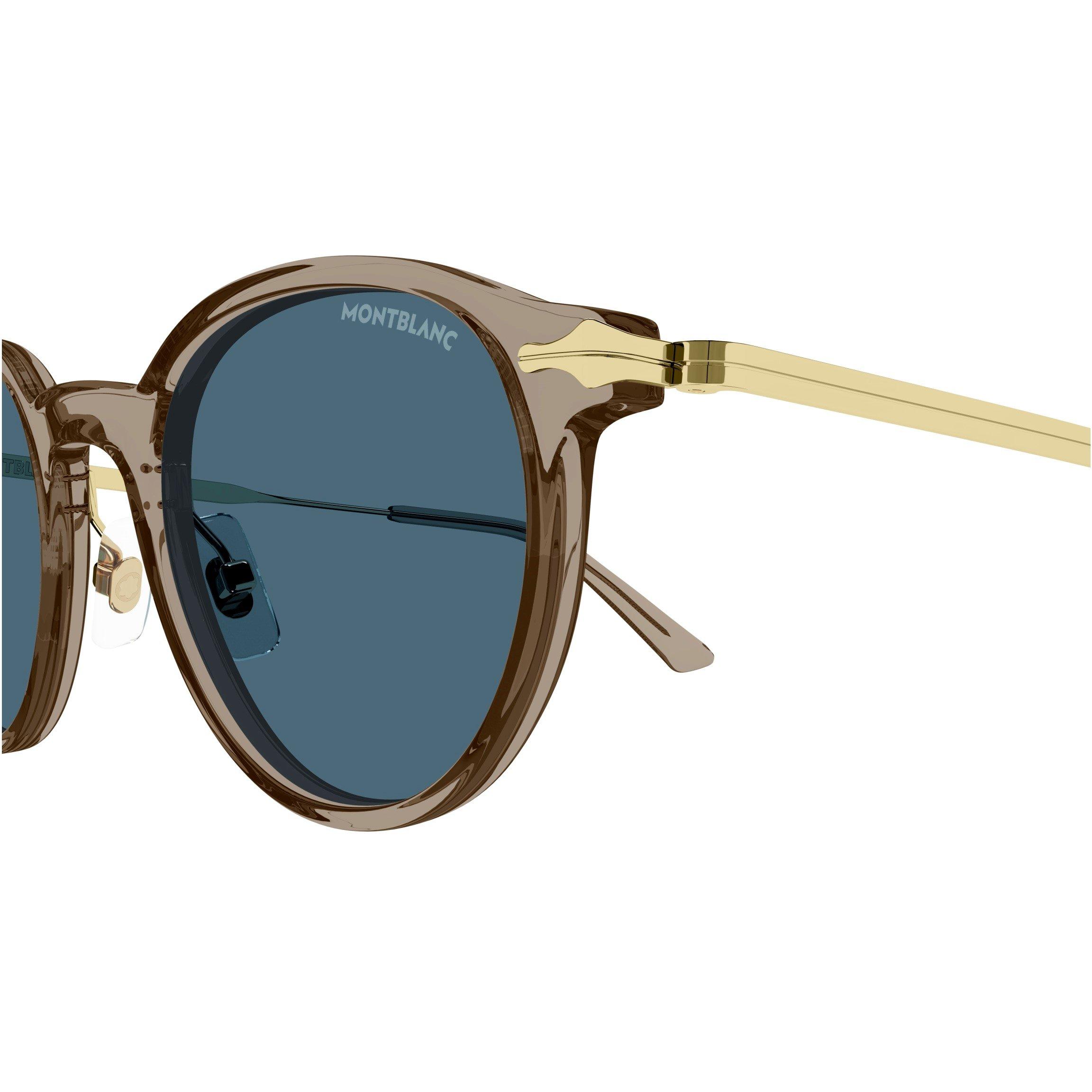 Black - Montblanc - Men's Round Sunglasses - 3