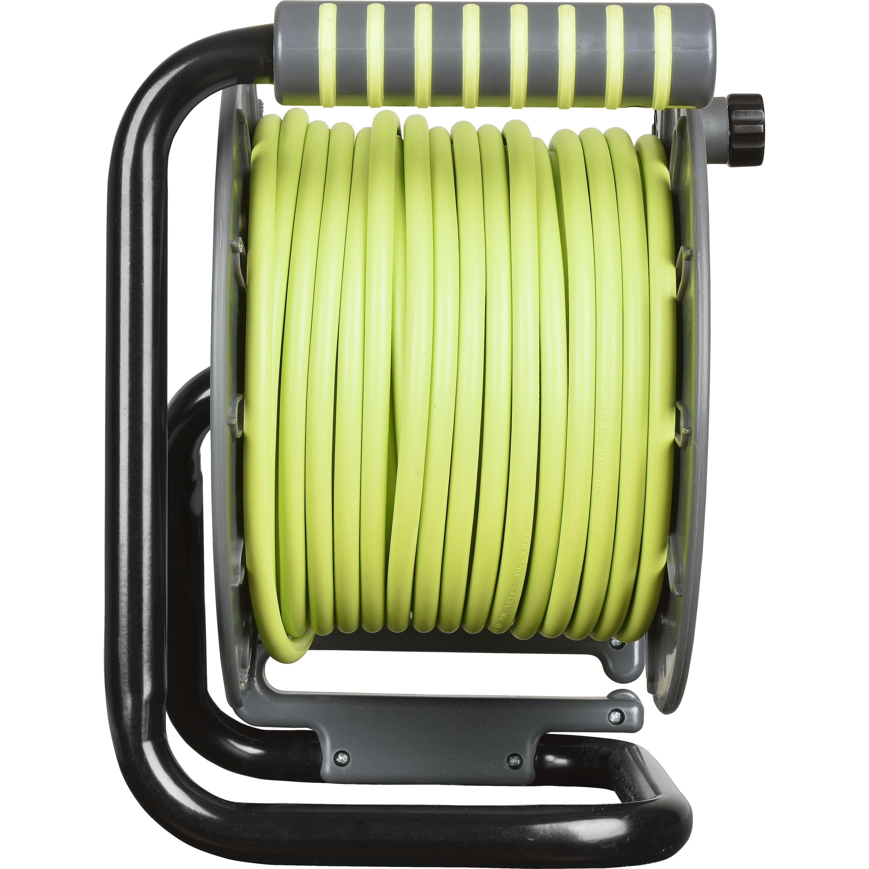 Green And Black - Masterplug - MASTERPLUG 2 SOCKET 25M 13 AMP MEDIUM OPEN REEL + - 6