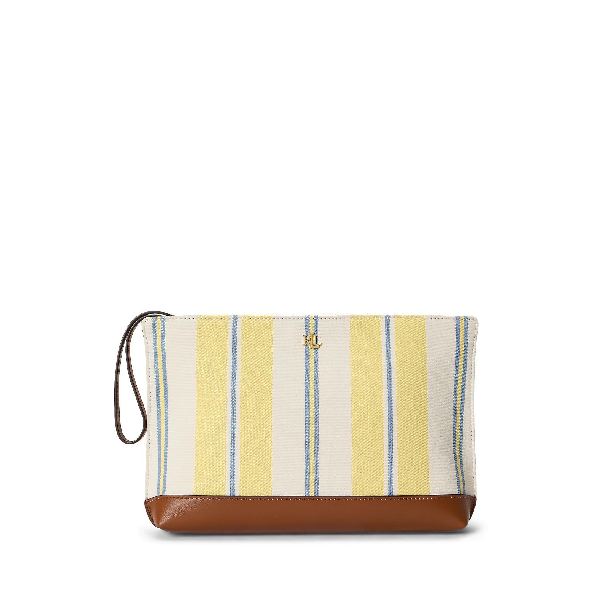 Lauren By Ralph Lauren Women's Pouch - Lemon Stripe