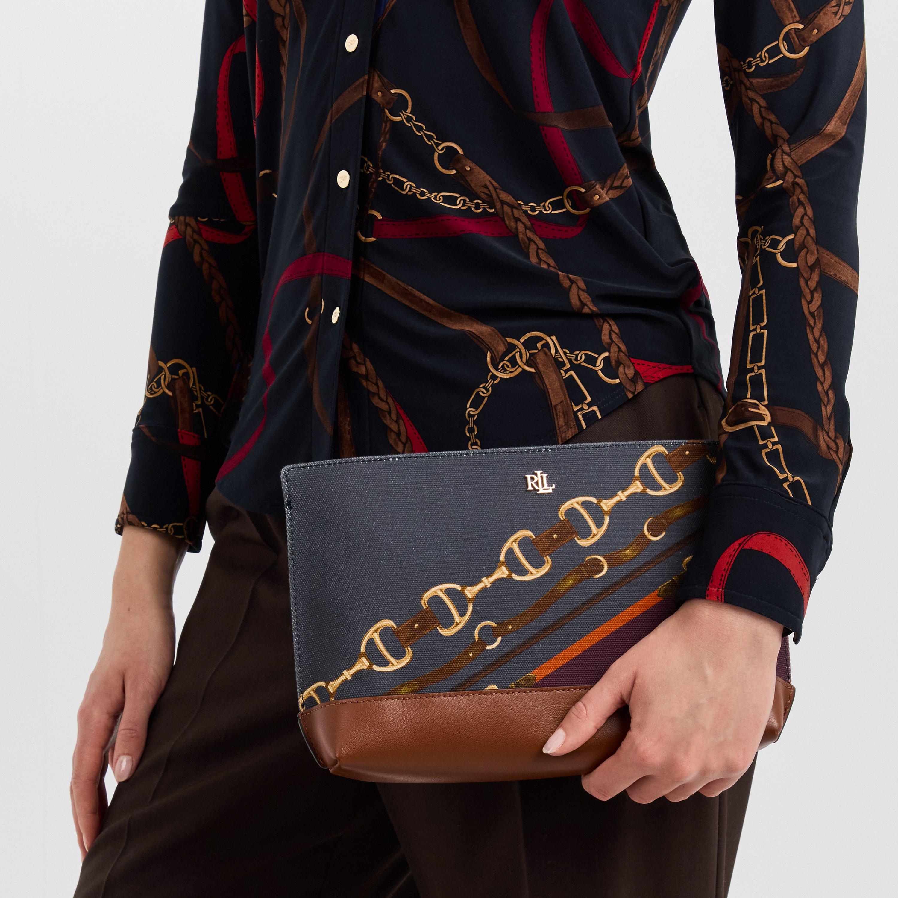 Blue - Lauren by Ralph Lauren - Women's Real Leather Pouch - 3