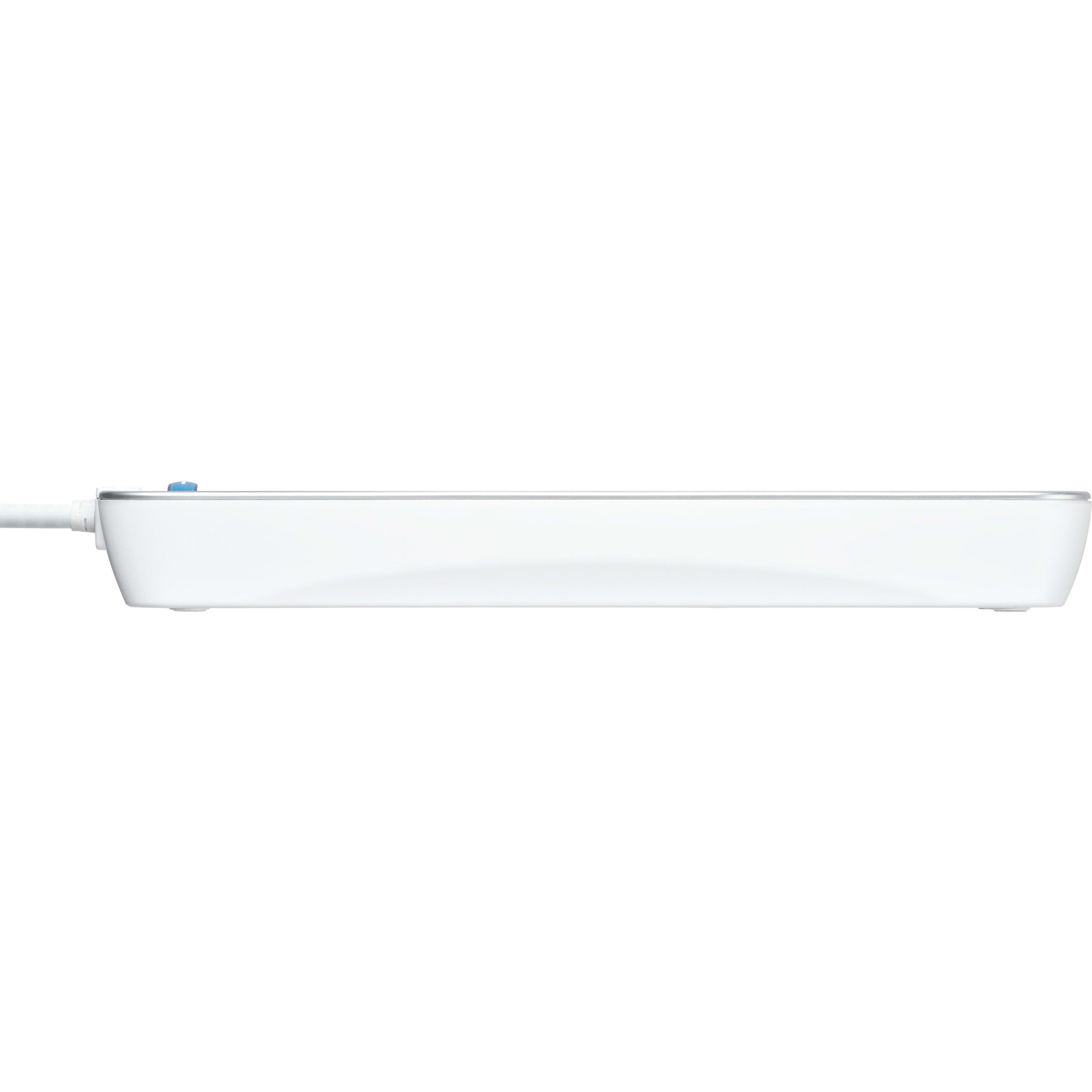 Gloss White - Masterplug - Masterplug 4 Socket 2m USB Inline Extension lead - 7