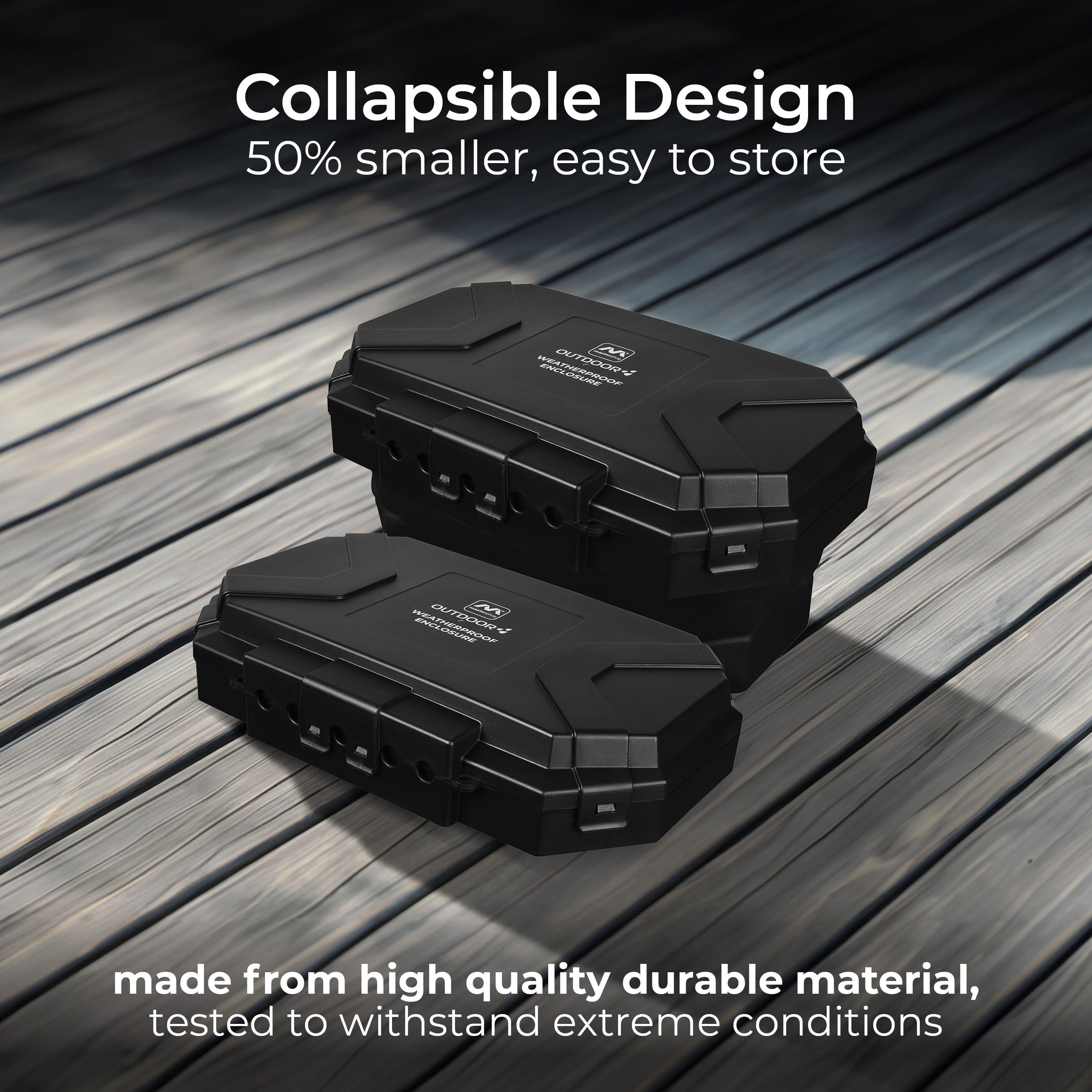 Black - Masterplug - Masterplug Weatherproof Box & 4 Socket 8m Lead - 4