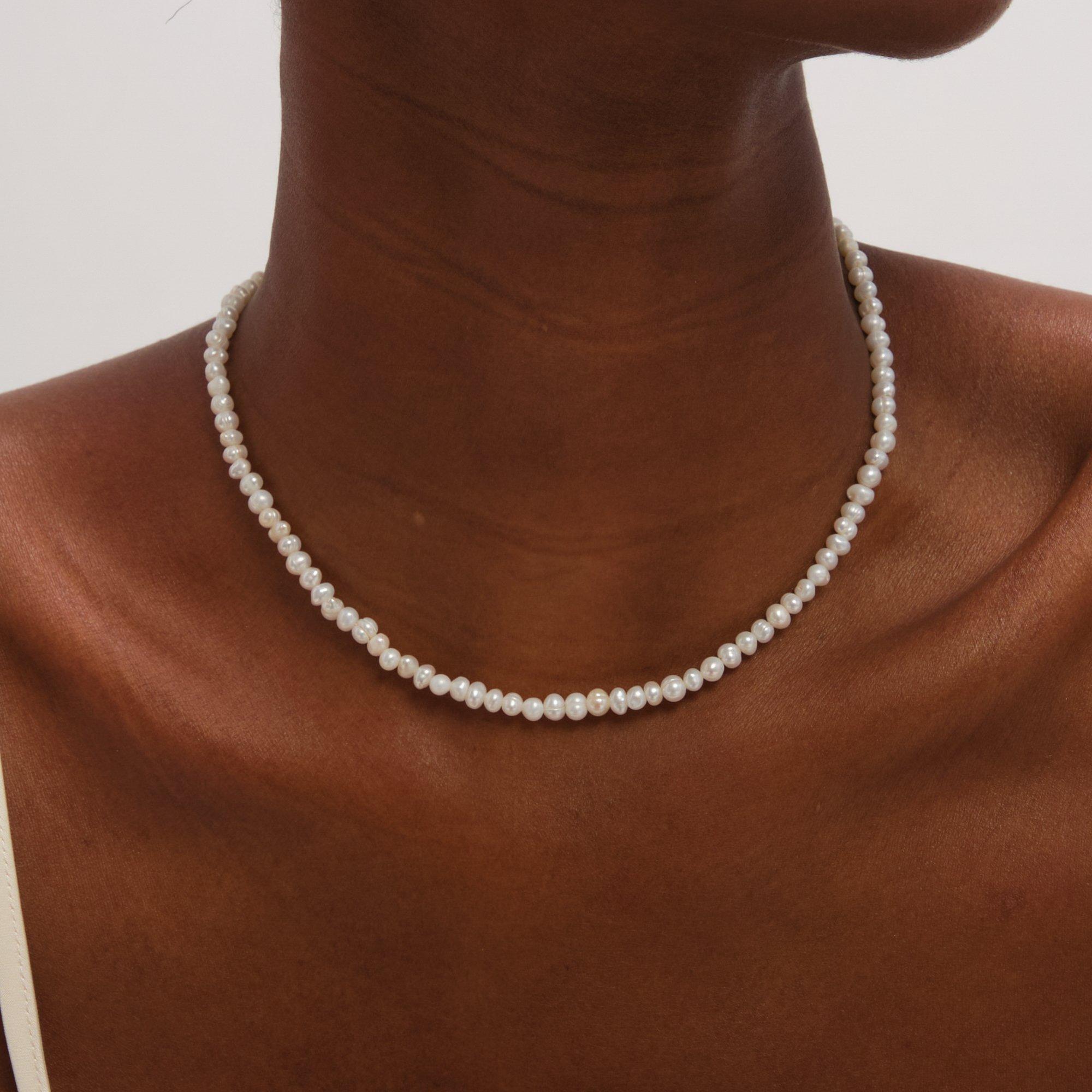 Gold - Jon Richard - Gold Plated Real Freshwater Seed Pearl Necklace - 2