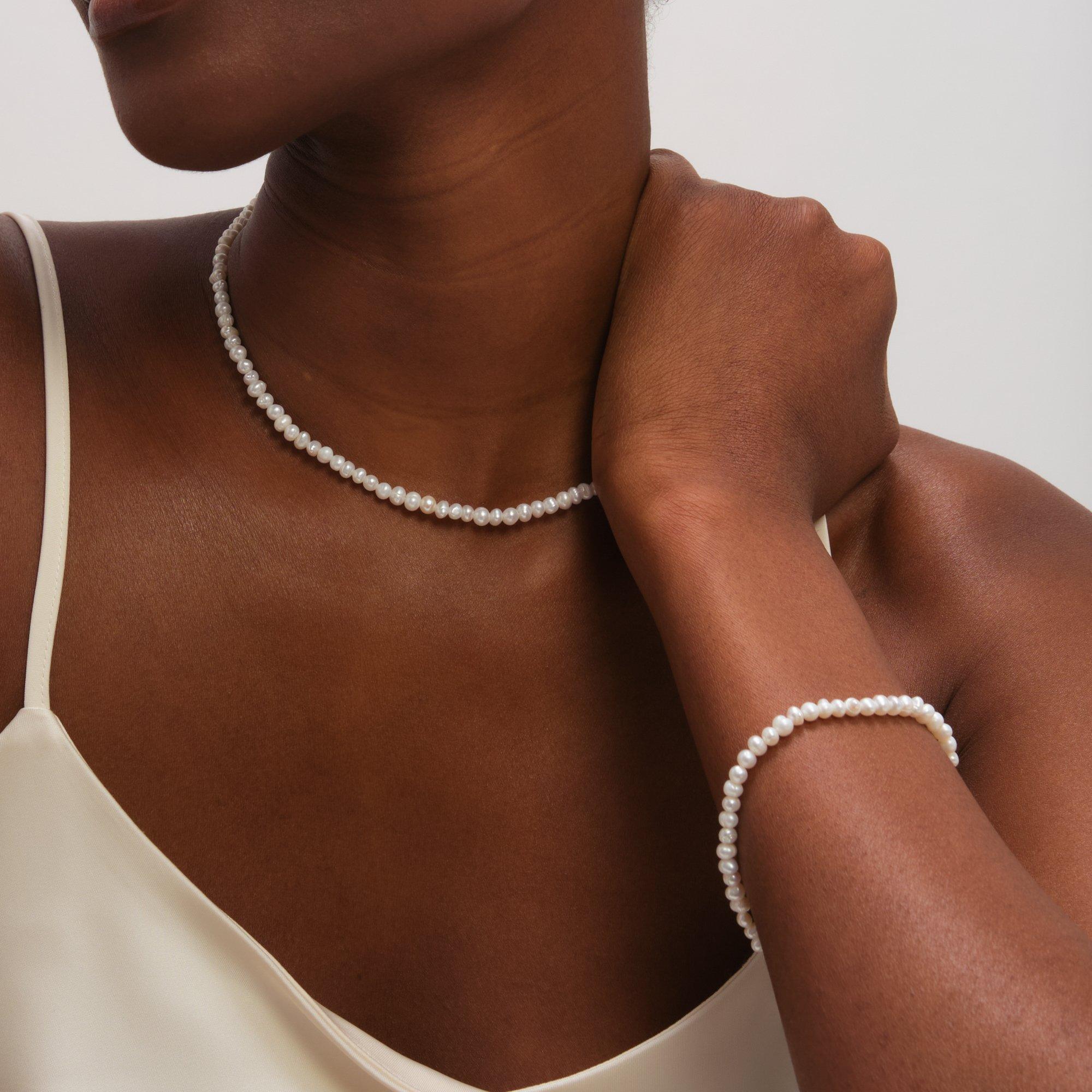 Gold - Jon Richard - Gold Plated Real Freshwater Seed Pearl Necklace - 3