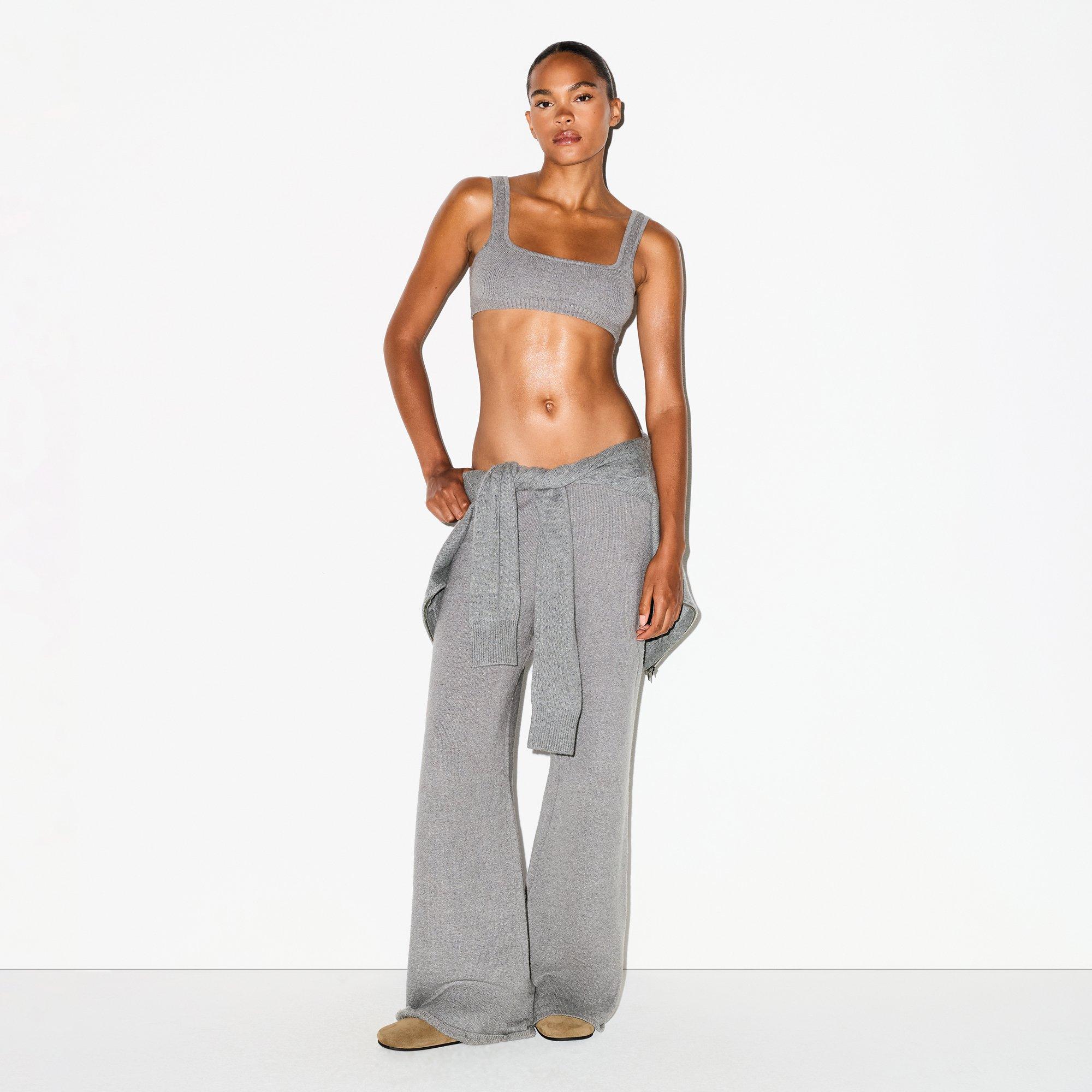 Dark HthrGrey - SKIMS - Women's Knitted Scoop Bralette - 5