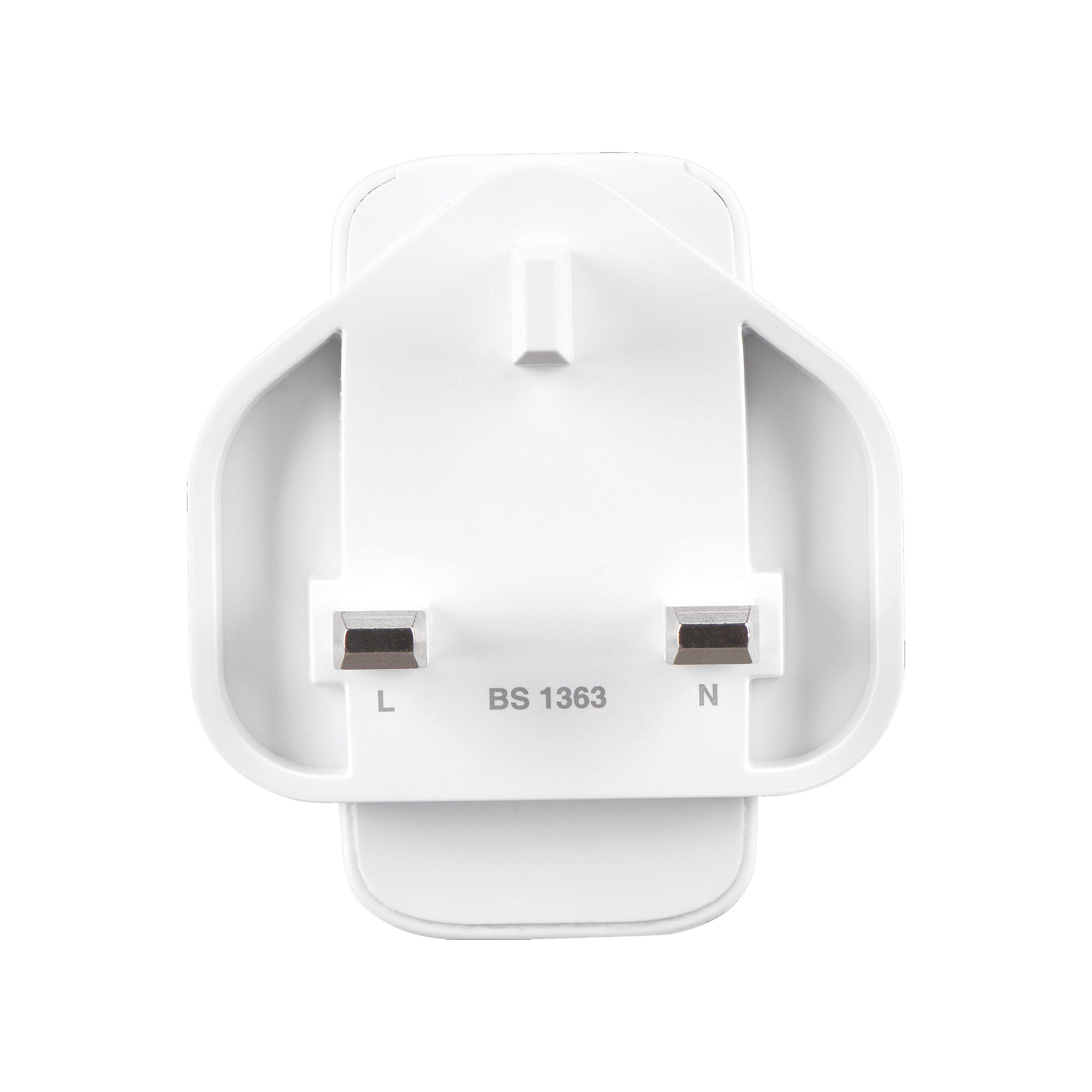 White - Masterplug - Masterplug Charger Plug USB 1 x Type A & 2 x USB - 3